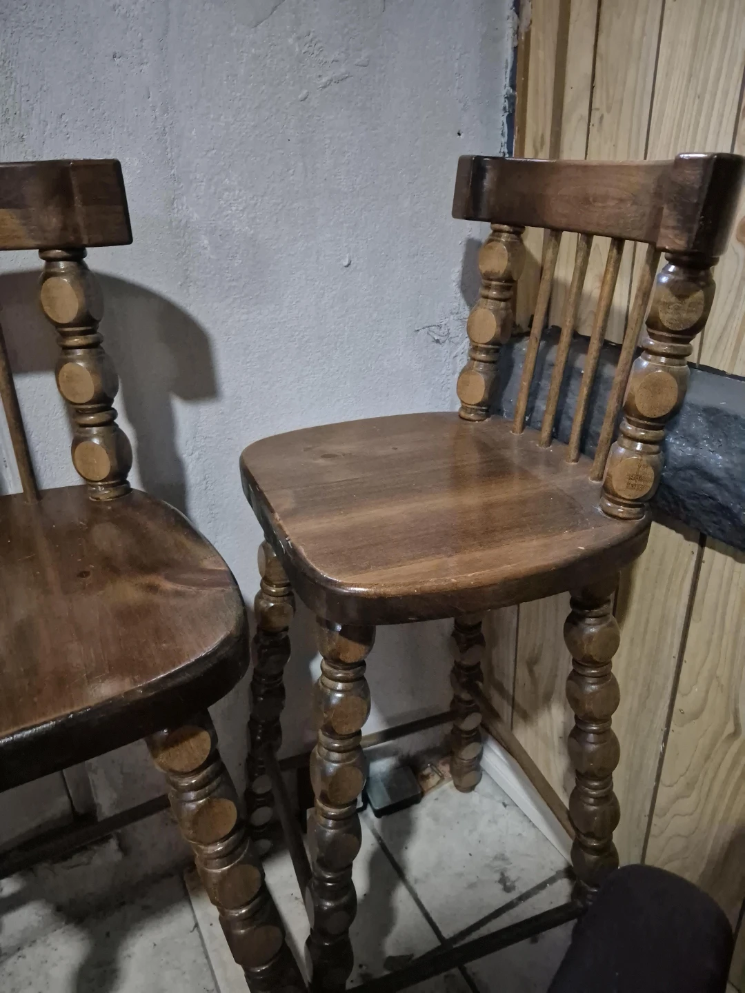 Wooden Bar Stools - Set of 2