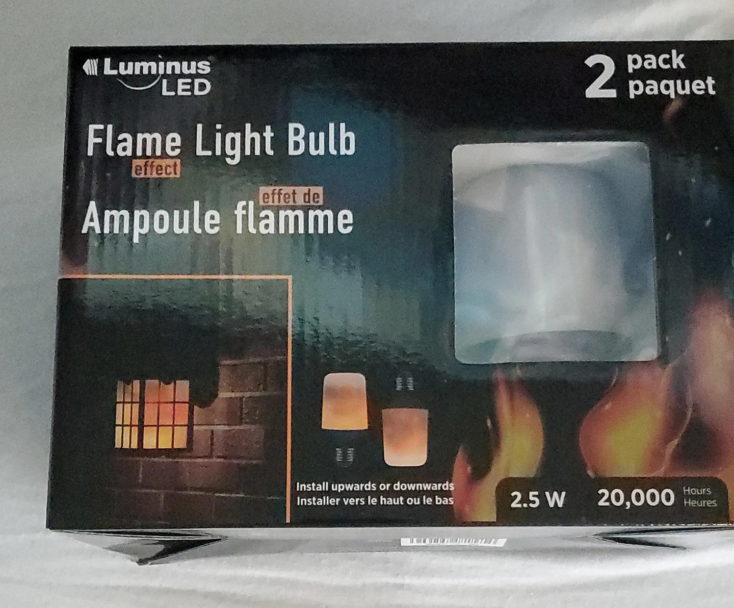 Luminus LED Flame Light Bulb 2-Pack - New
