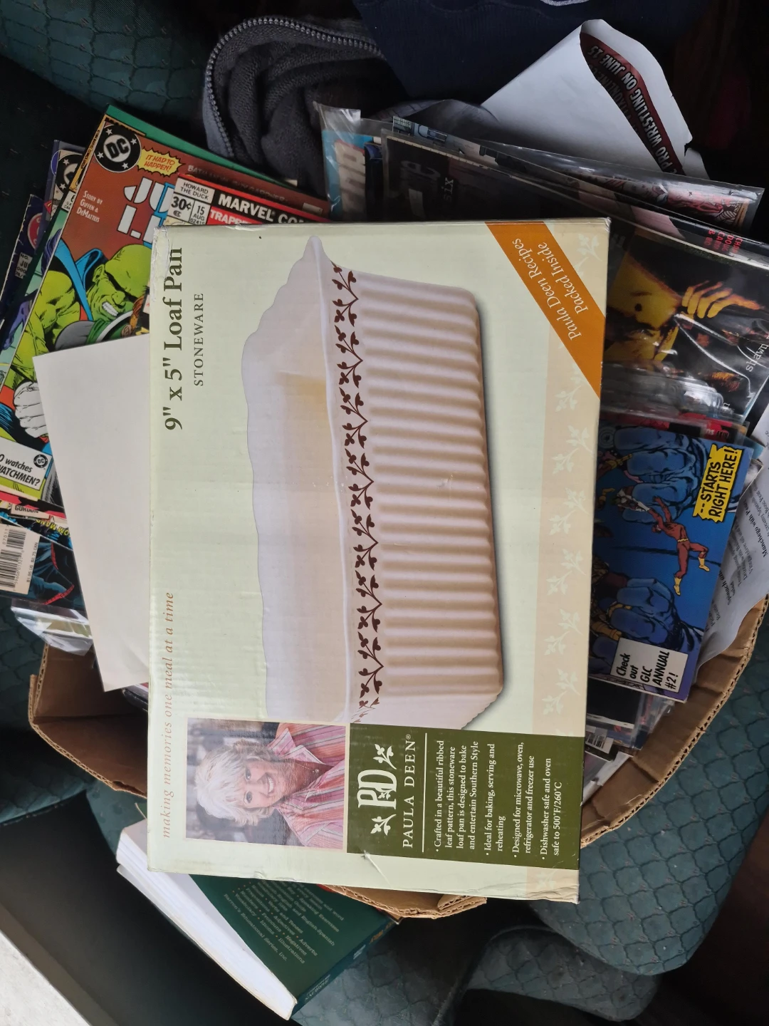 Paula Deen 9" x 5" Stoneware Loaf Pan image indicator(1)