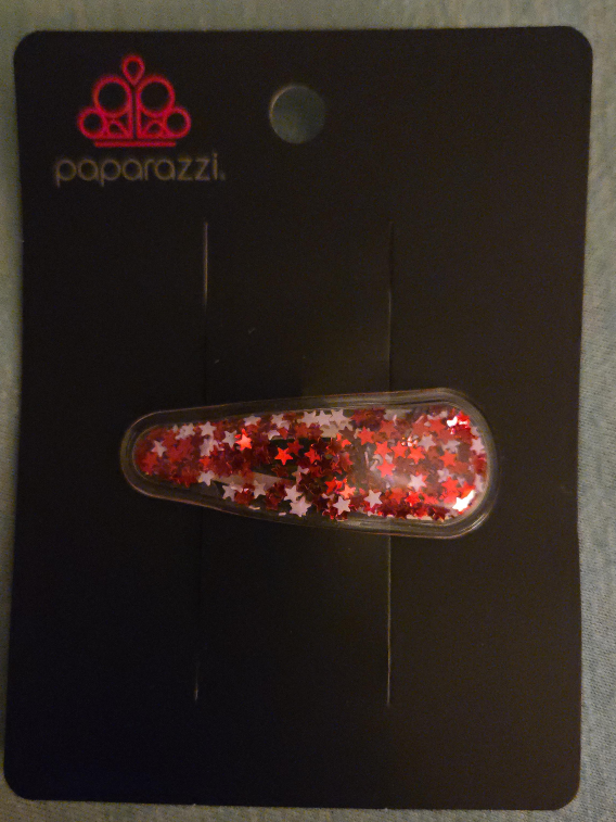 Paparazzi Red Star Hair Clip - New #49