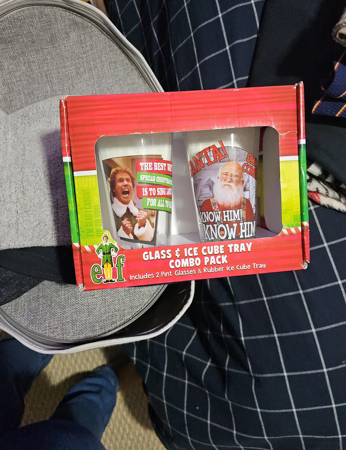 Elf Glass & Ice Cube Tray Combo Pack - New!