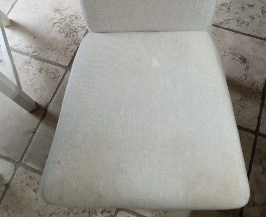 Upholstered Dining Chair - Off-White thumbnail