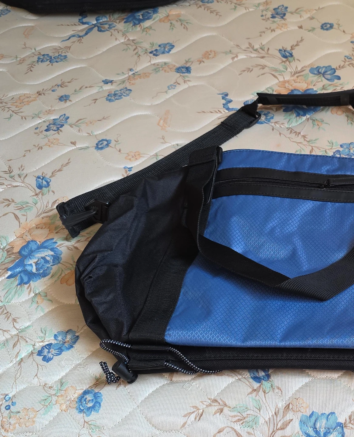 Blue and Black Shoulder Bag