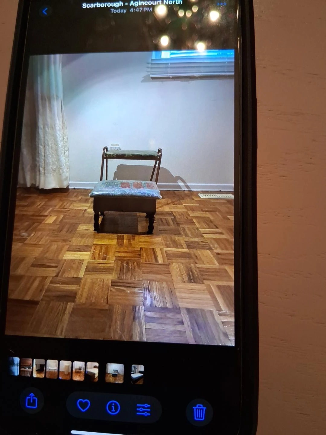 Vintage Ottoman and Stool Set thumbnail