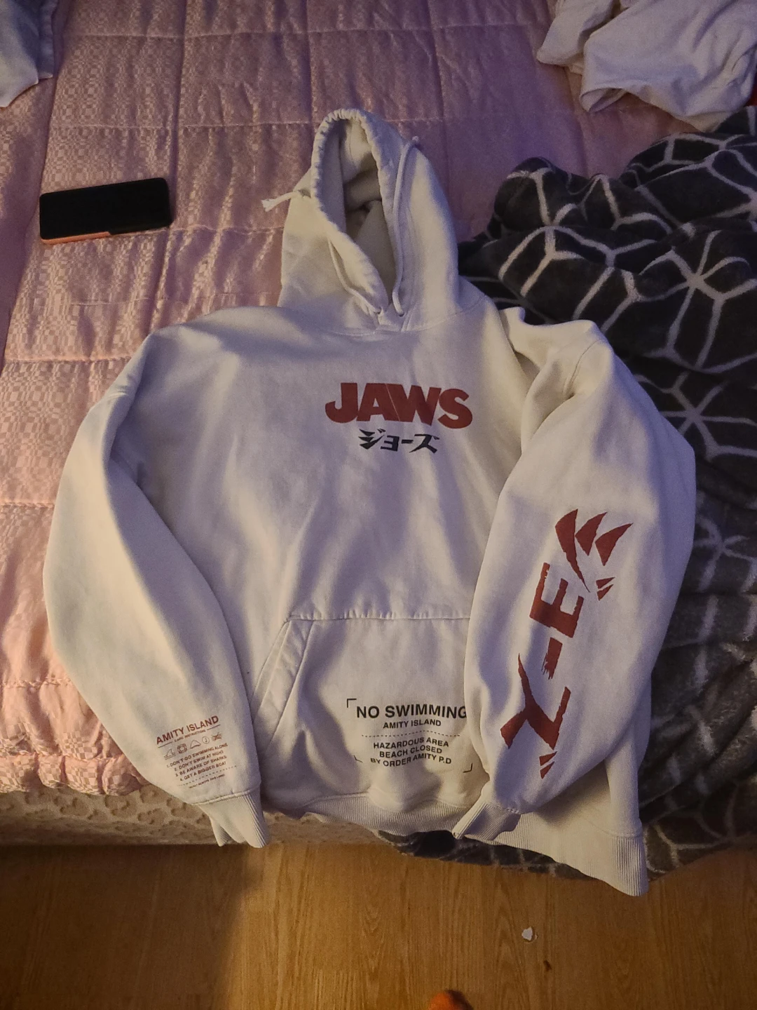 Jaws Amity Island White Hoodie thumbnail