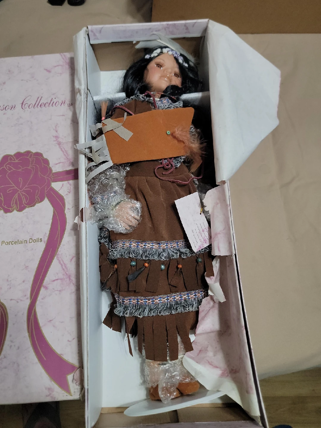 Franklin Heirloom Porcelain Doll - Native American