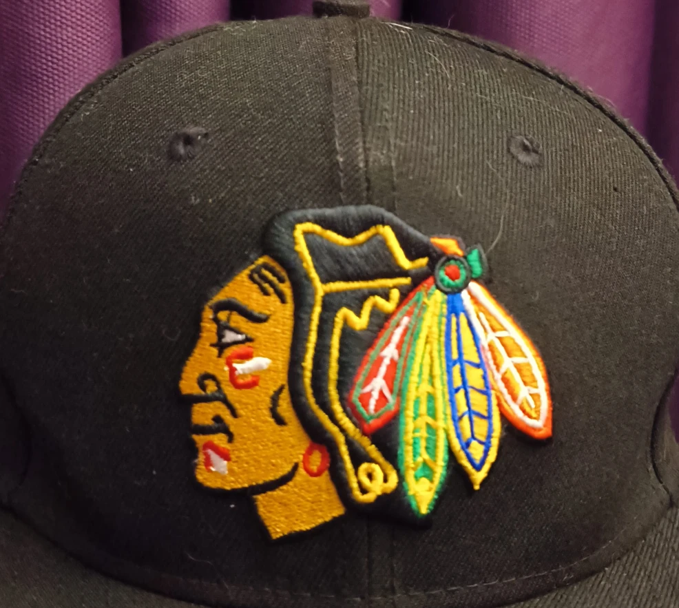 New Era Chicago Blackhawks 59FIFTY Fitted Hat Size 7 3/8 thumbnail