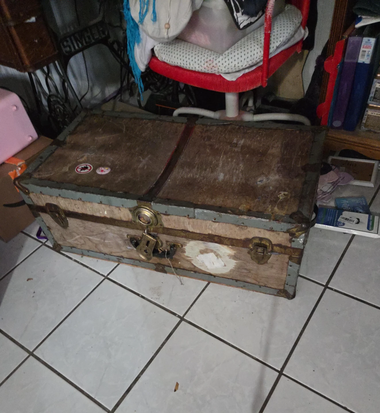 Vintage Wooden Trunk