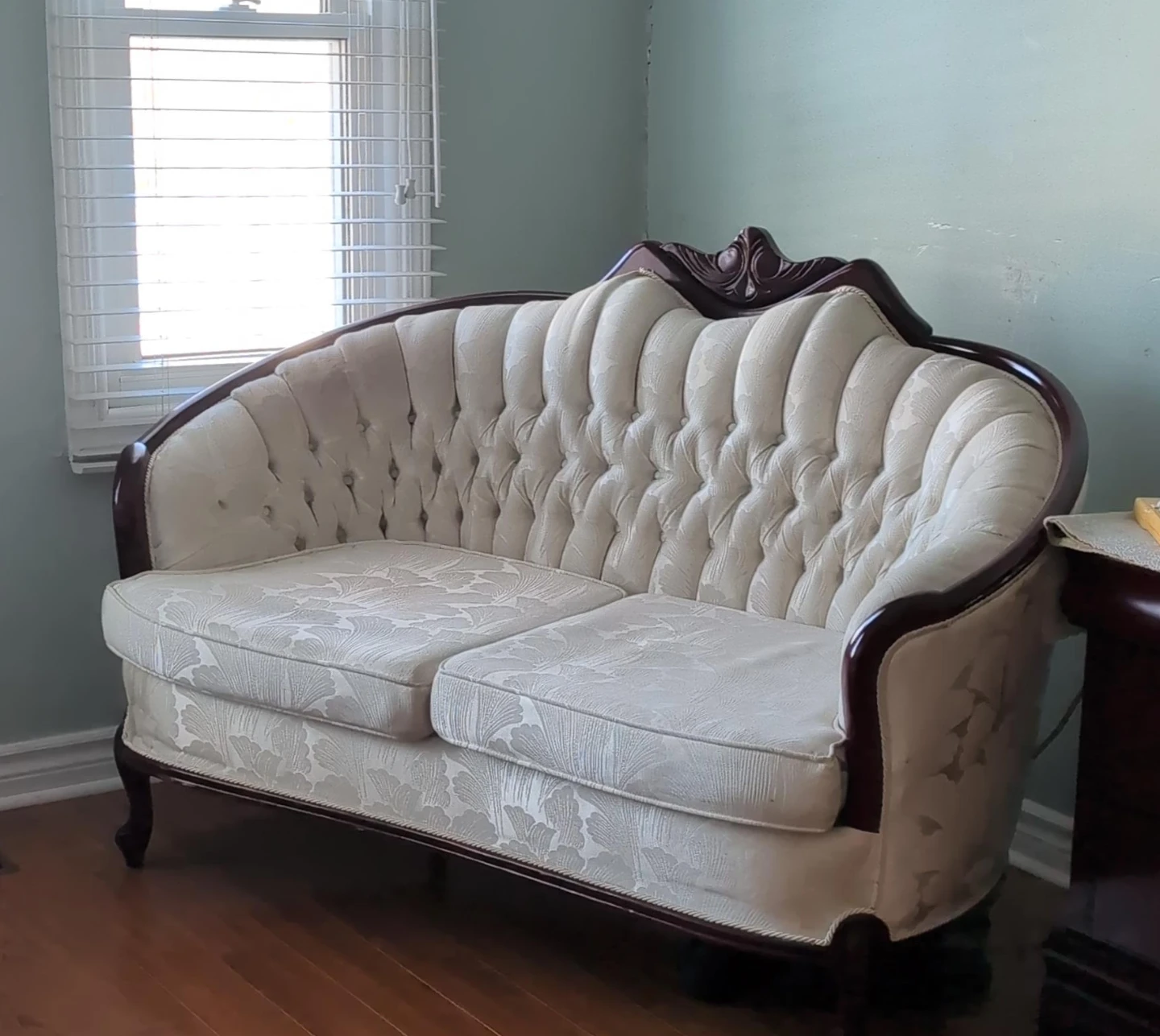 Vintage Loveseat Sofa - Floral Upholstery