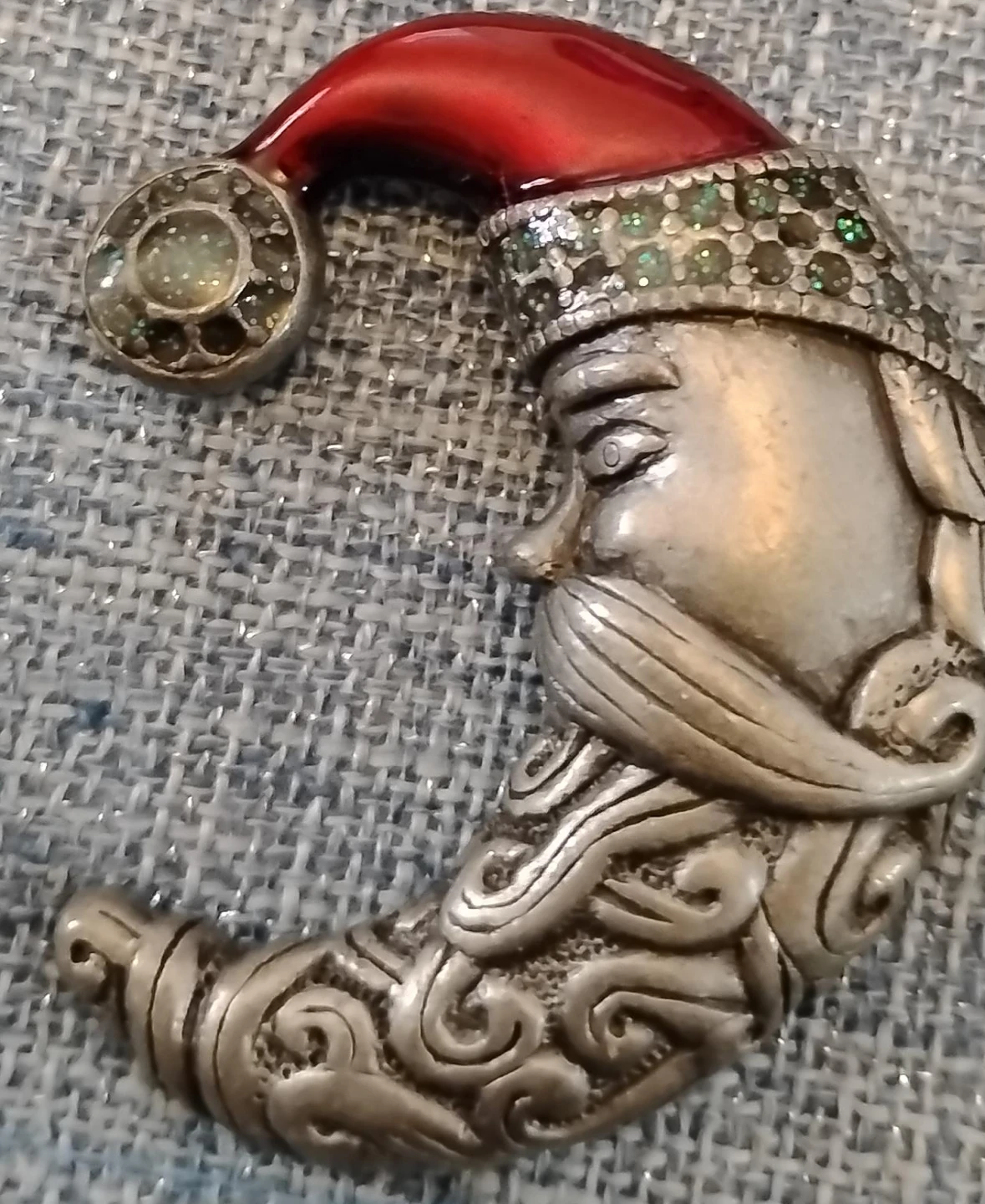 Santa Claus Moon Pin