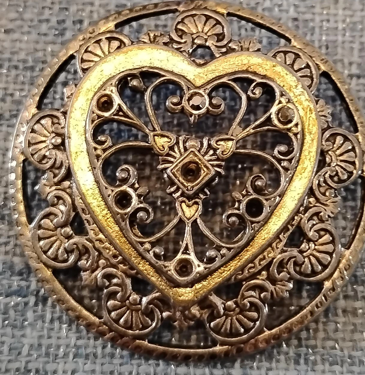 Vintage Heart Pin Brooch
