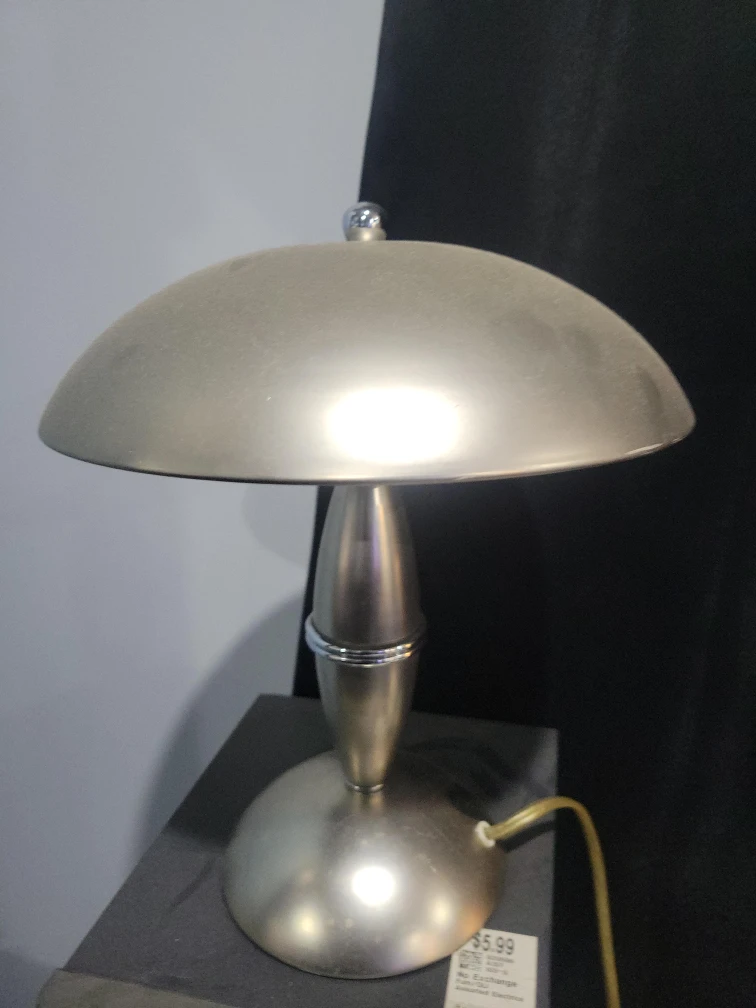 Silver Mushroom Table Lamp