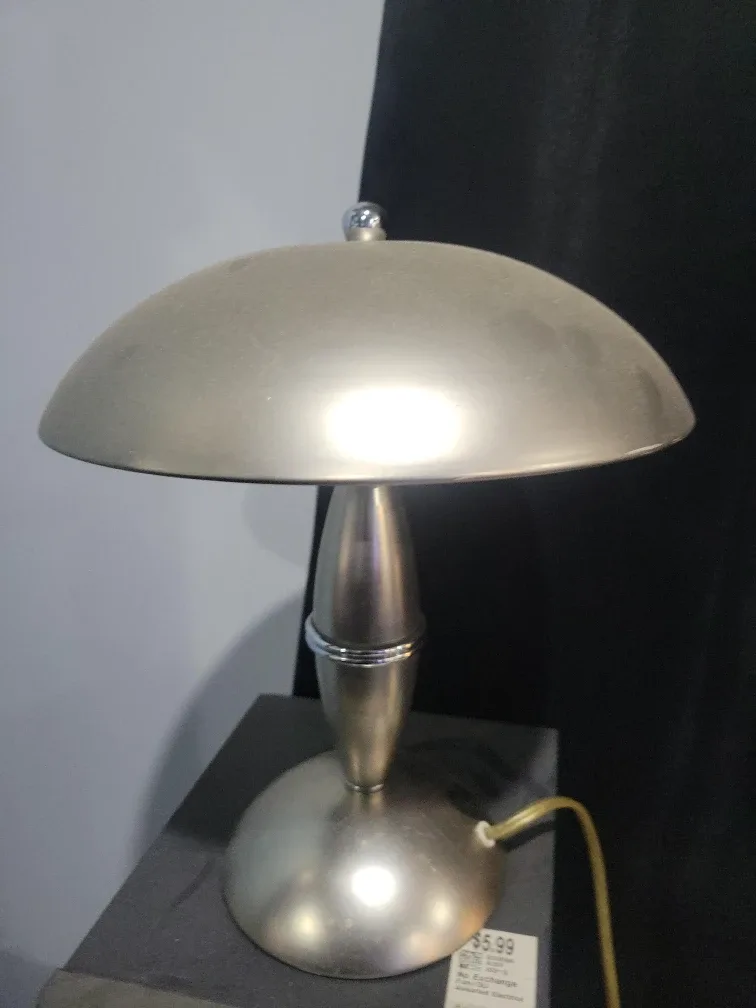 Silver Mushroom Table Lamp