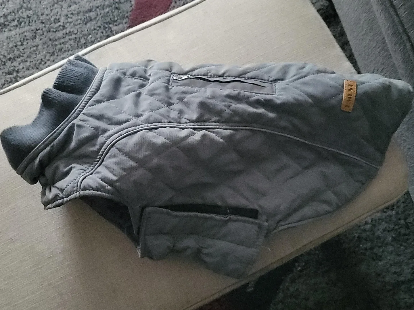 TINY Winter Dog Coat - Grey, Small