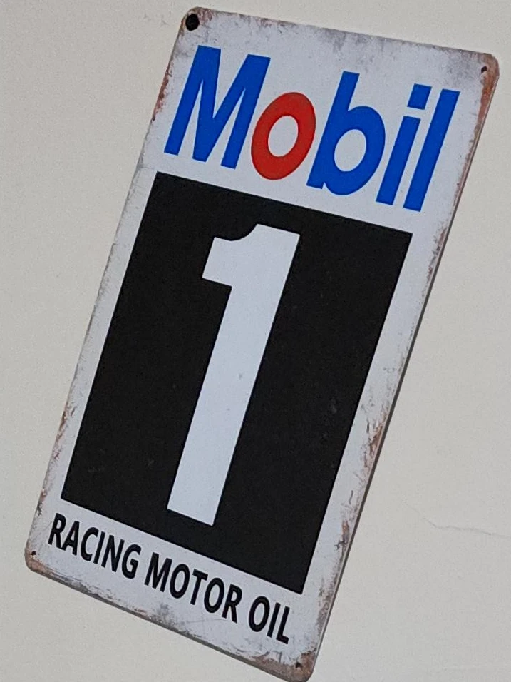 Mobil Racing Motor Oil Sign