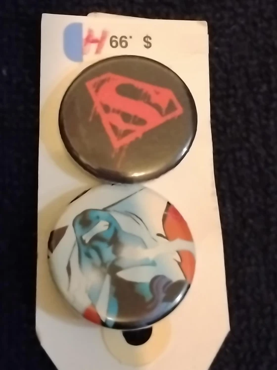 Superman & Supergirl Pinback Buttons