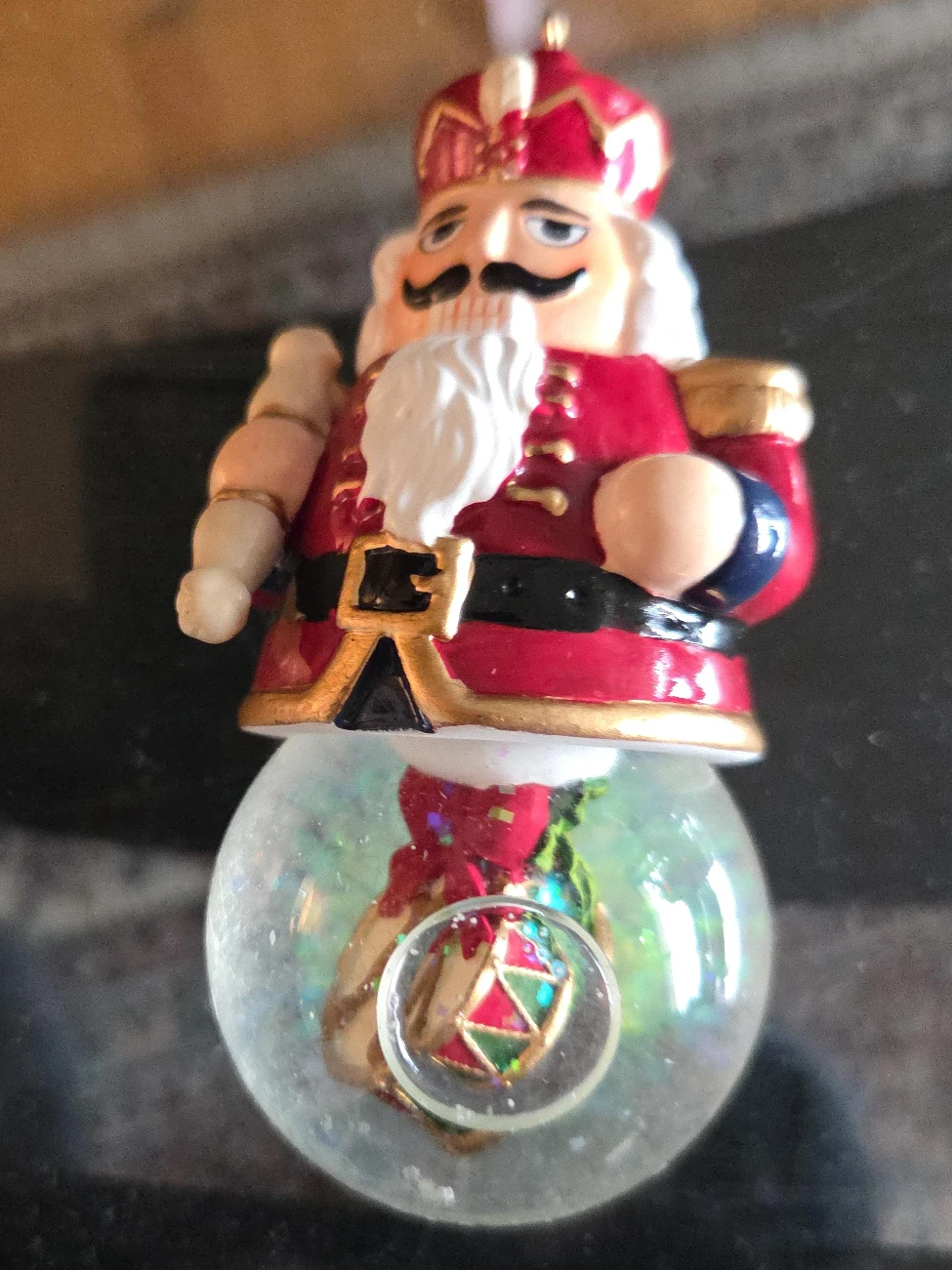 Nutcracker Snow Globe Ornament