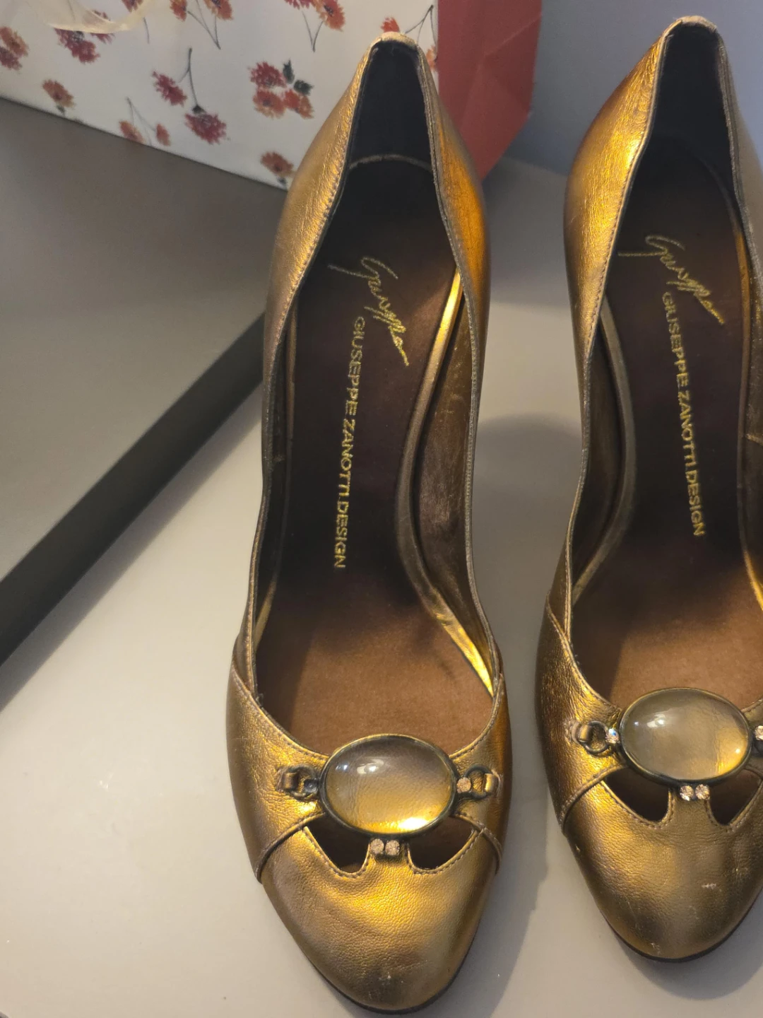 Giuseppe Zanotti Design Gold Heels