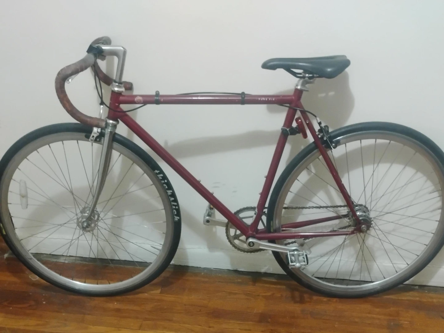 Burgundy Fixie Bike