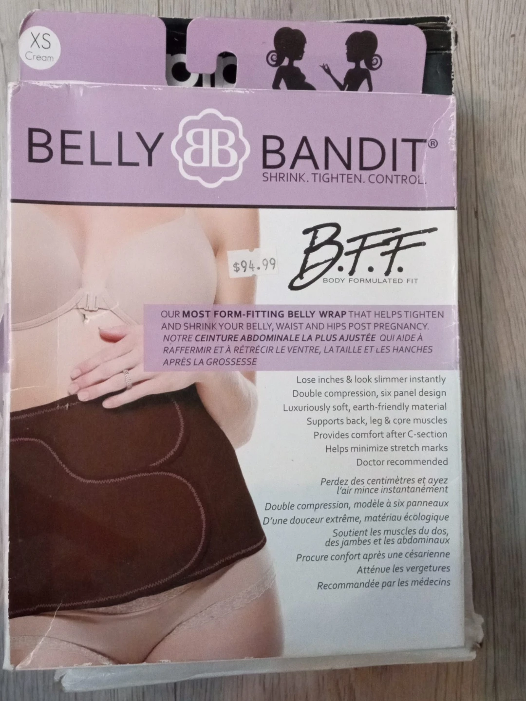 Belly Bandit B.F.F. Belly Wrap - XS Cream
