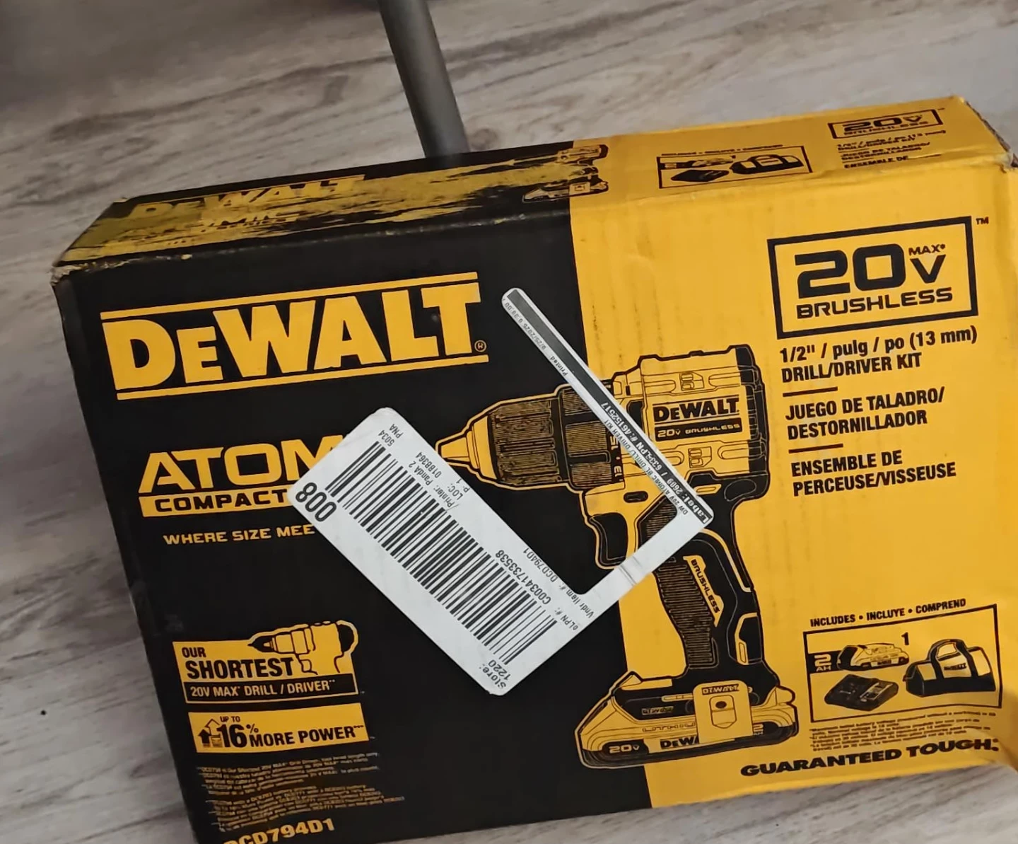 DEWALT ATOMIC 20V MAX Brushless 1/2" Drill/Driver Kit
