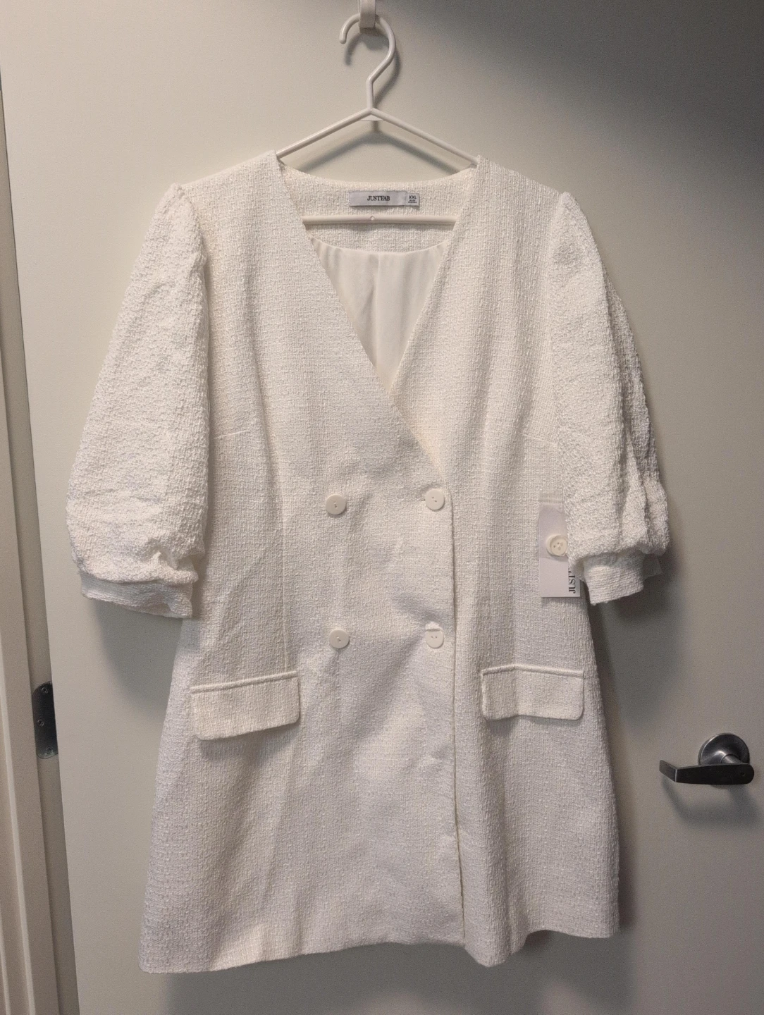 JustFab White Blazer Dress - XXL