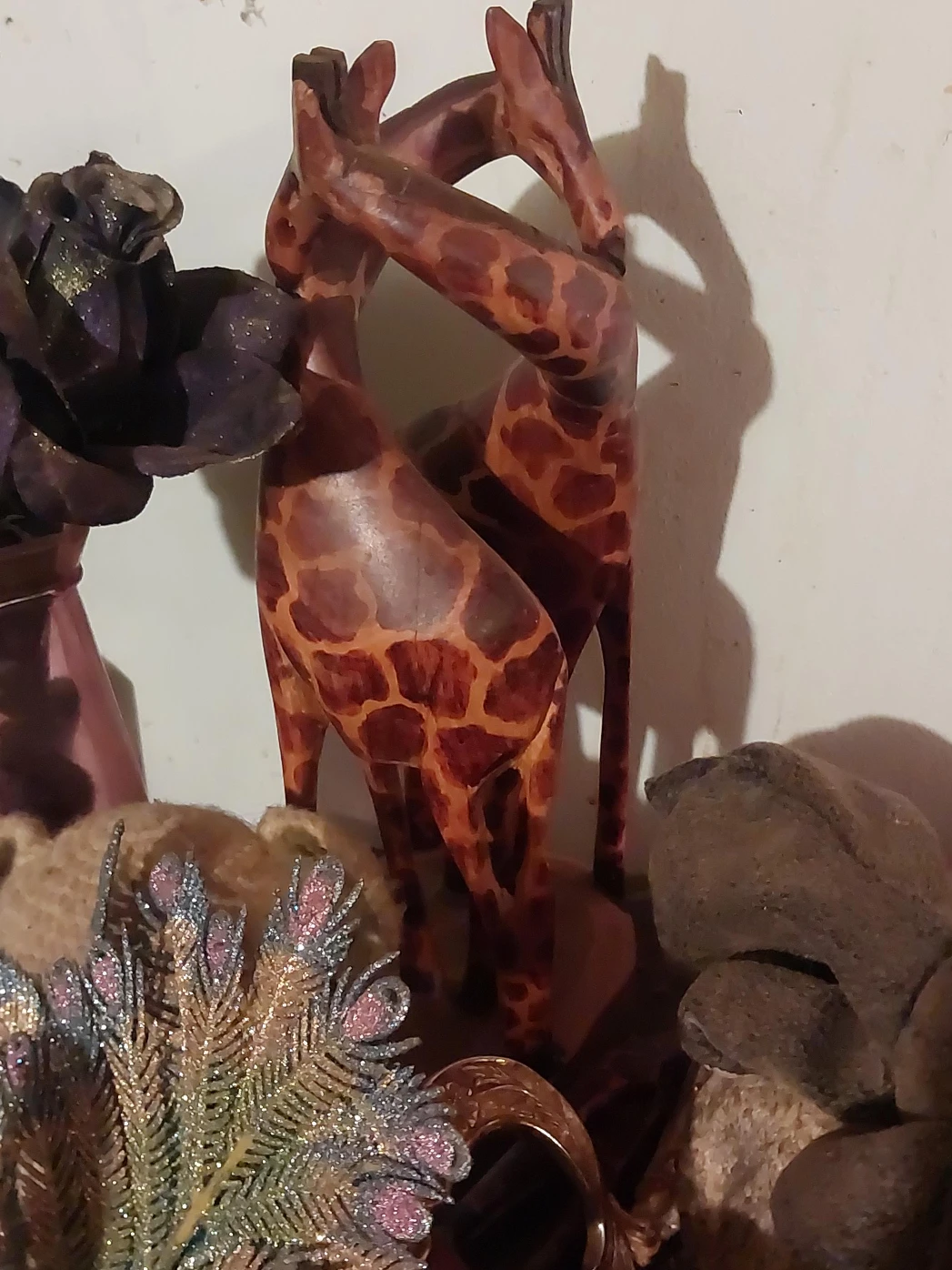 Wooden Giraffe Sculpture