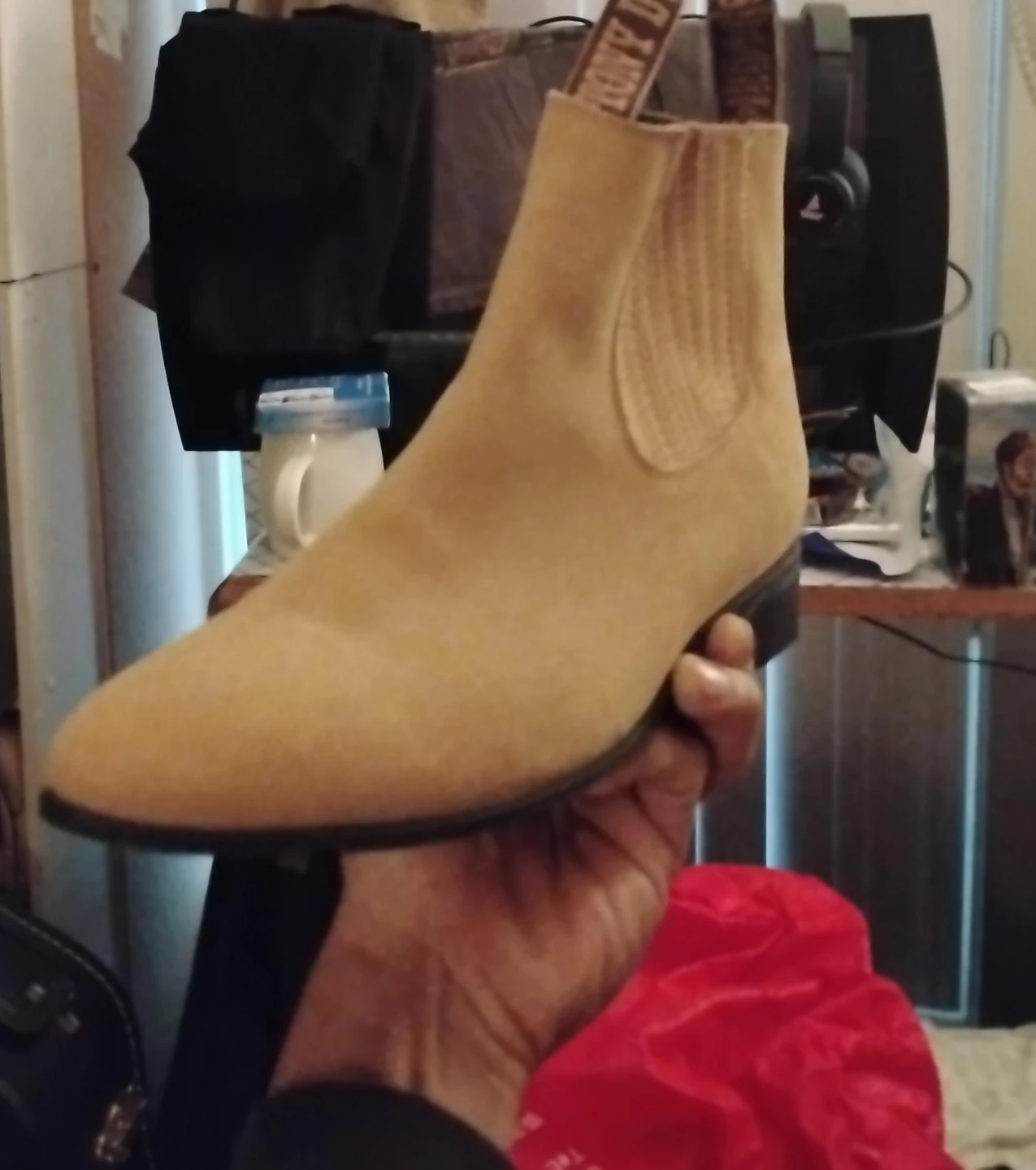 Tony D' Banderas Tan Suede Chelsea Boots - Size 7 - photo 3