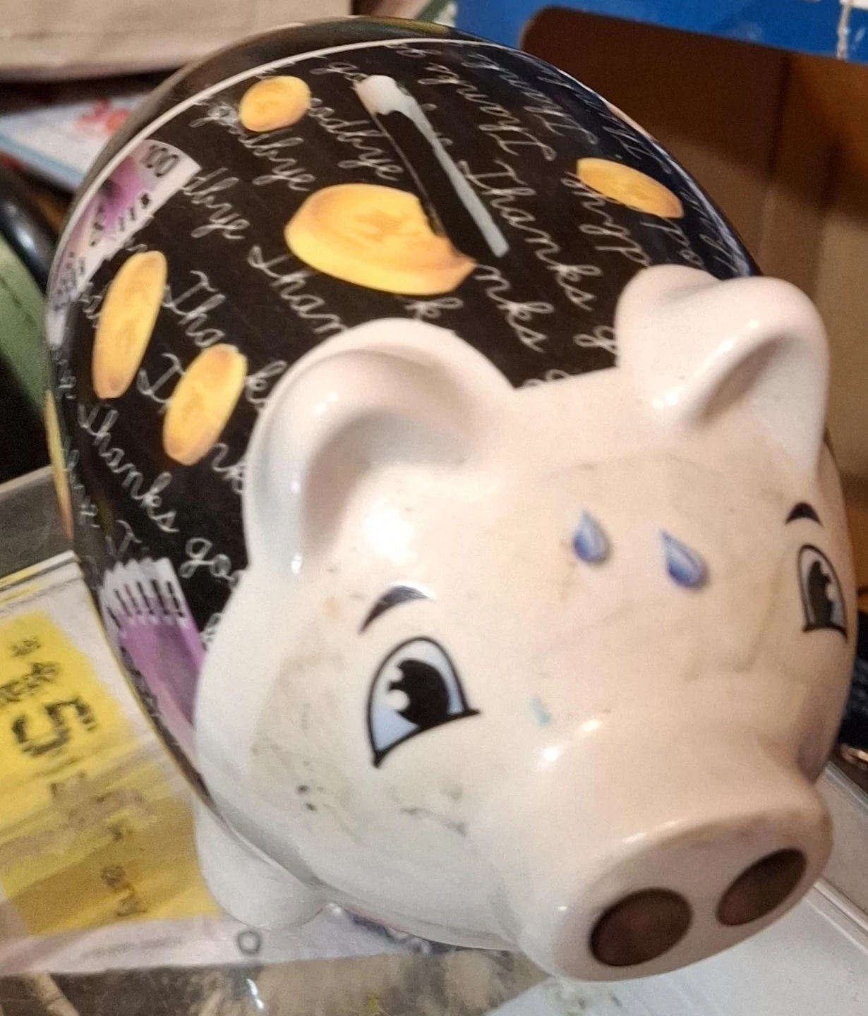 Piggy Bank with Coin Design