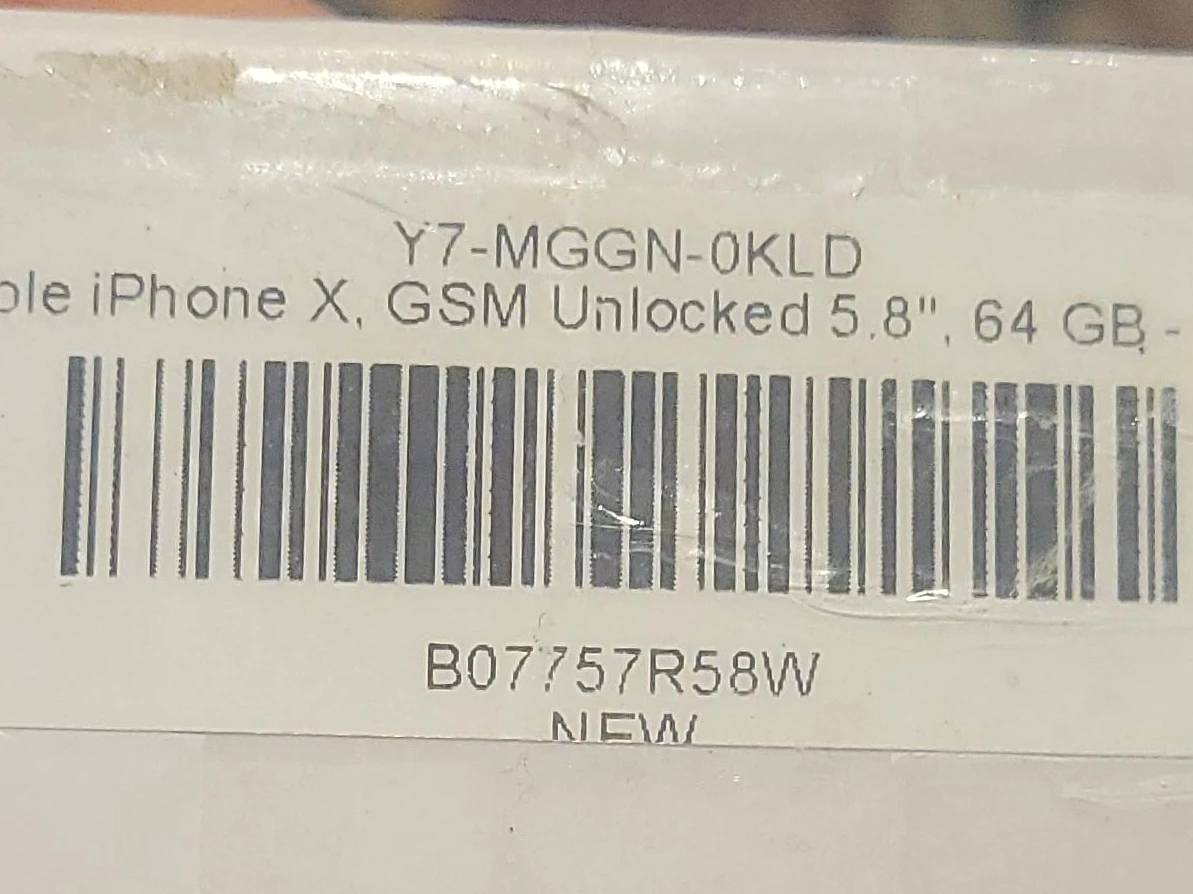 New Apple iPhone X, GSM Unlocked 5.8", 64 GB