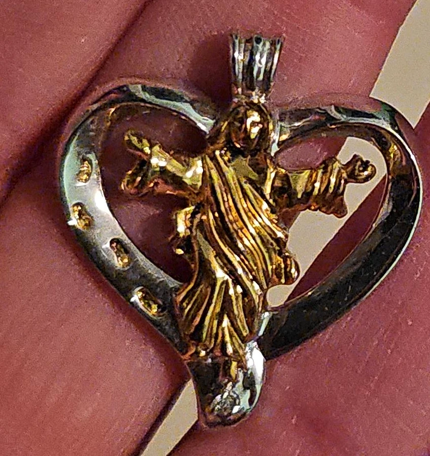 Heart Pendant with Jesus Figure