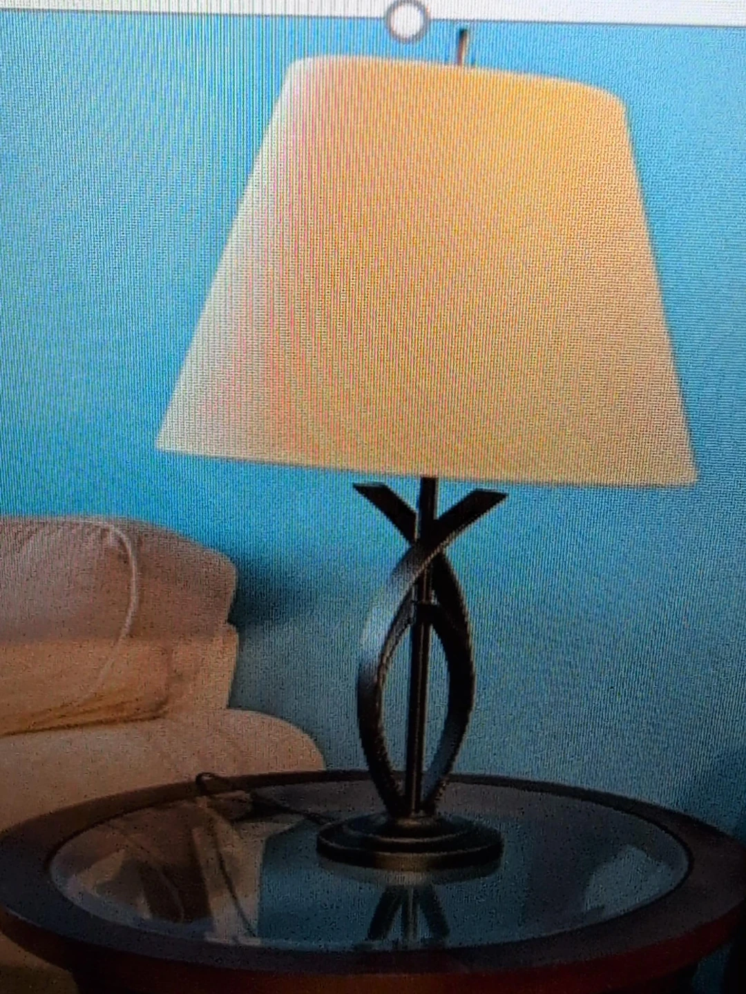 Table Lamp with Beige Shade ~ 2 Set
