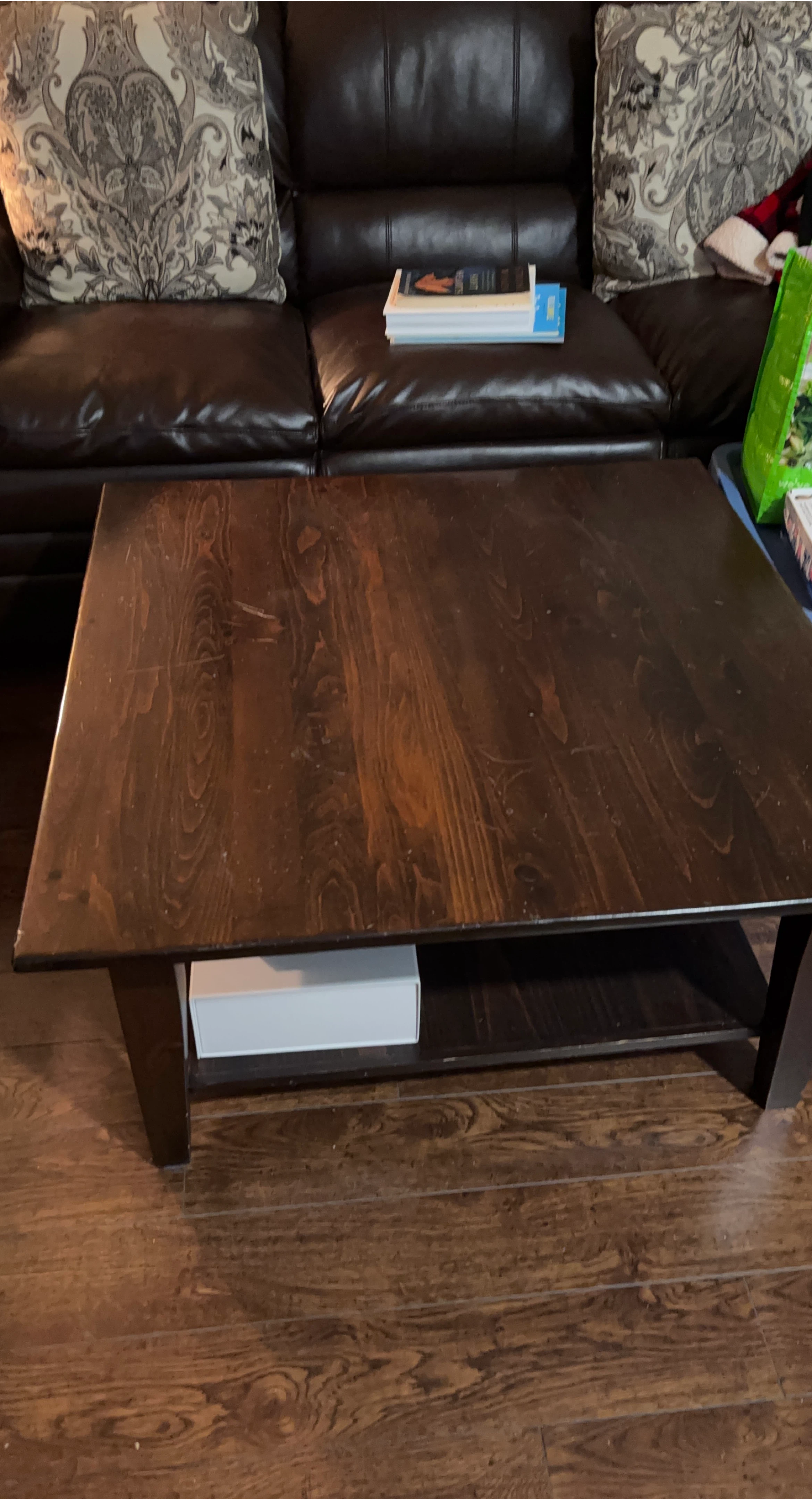 Dark Brown Wood Coffee Table