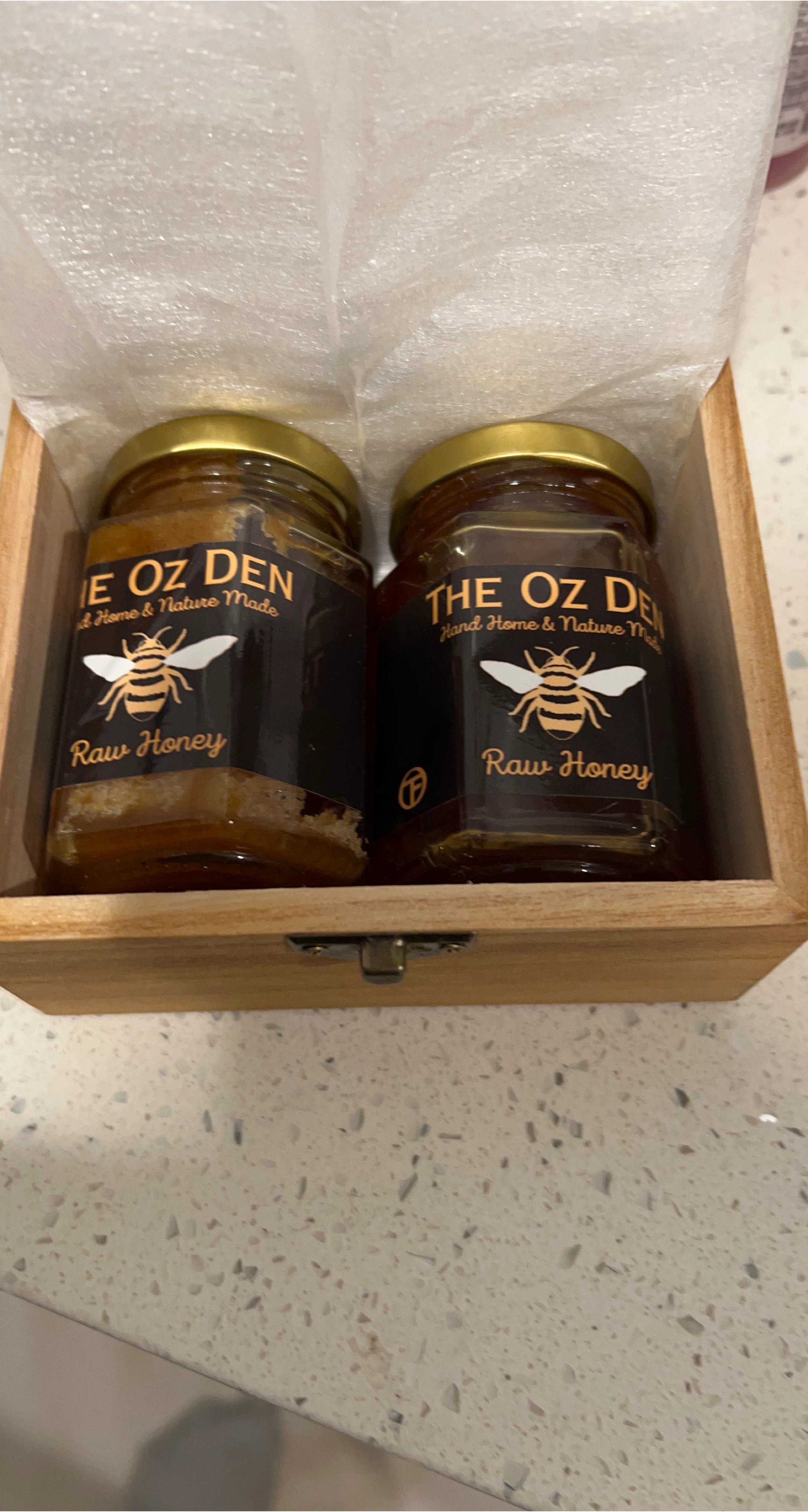 The Oz Den Raw Honey Jars