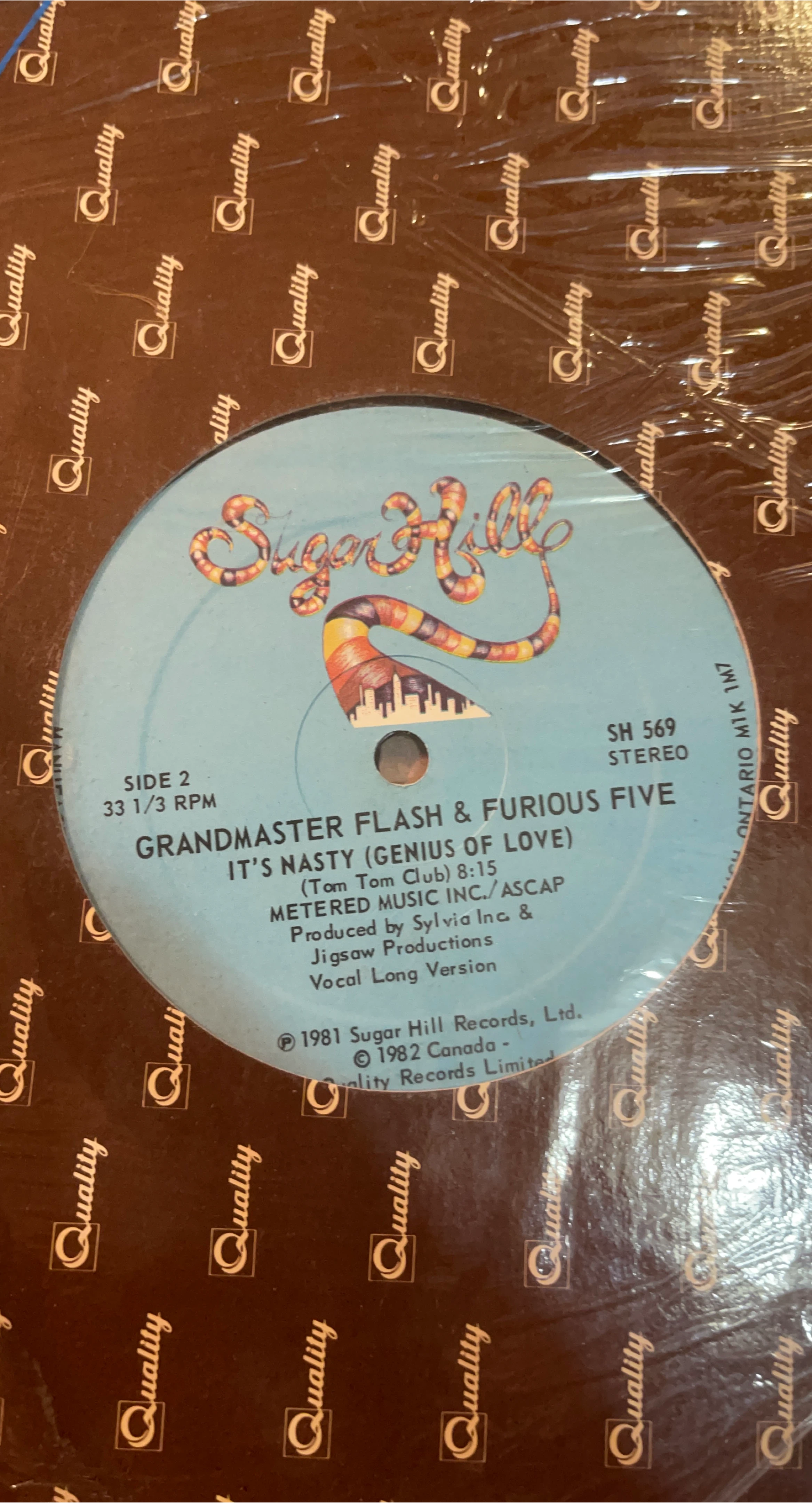 Grandmaster Flash & Furious Five Vinyl Record