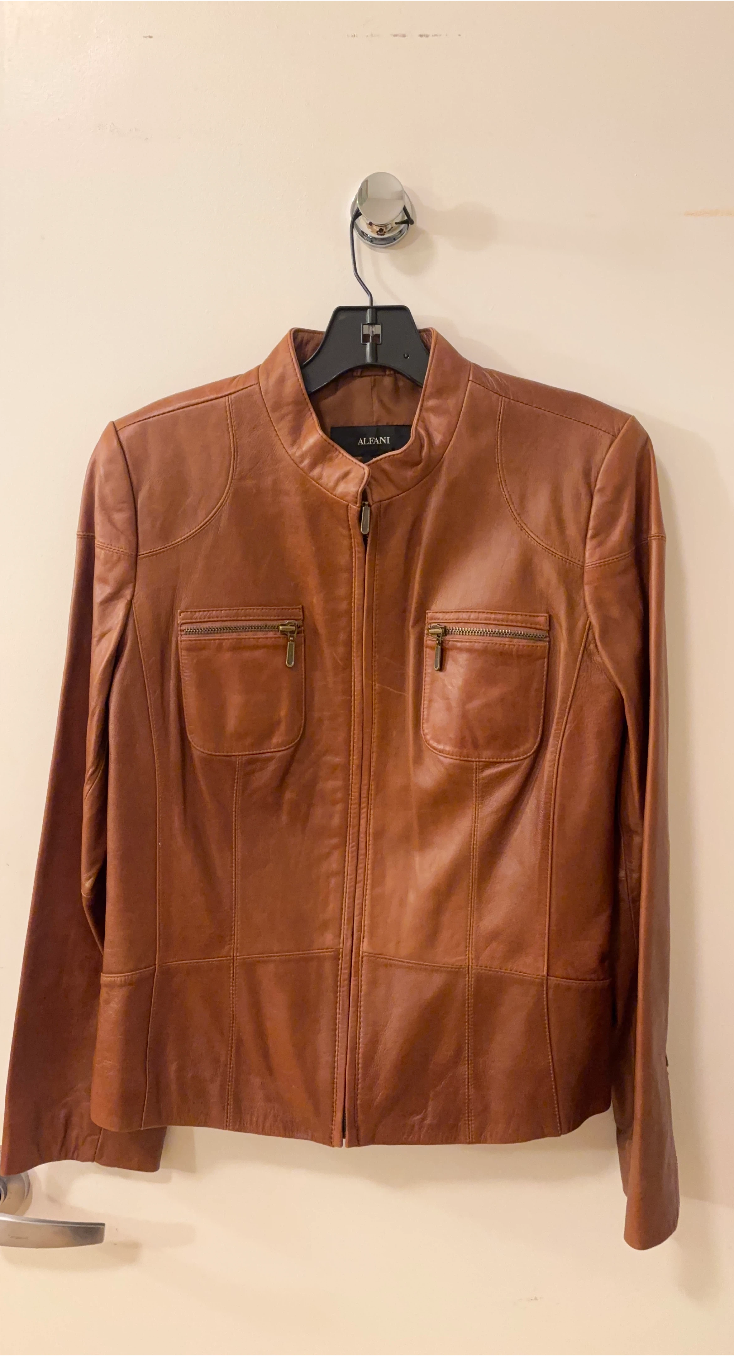 Alfani Genuine Leather Jacket - Size L