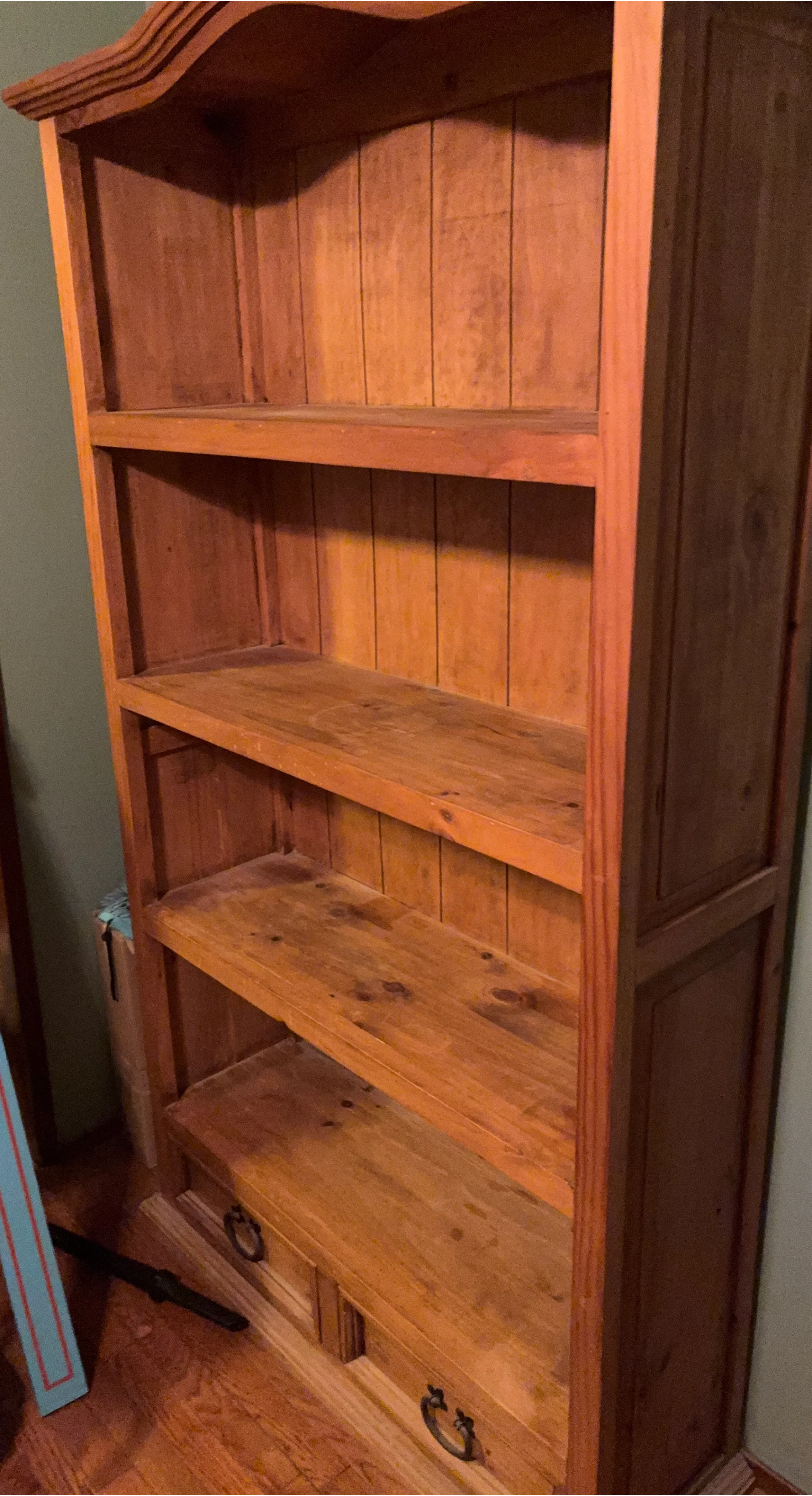 Wooden Bookcase with Drawers