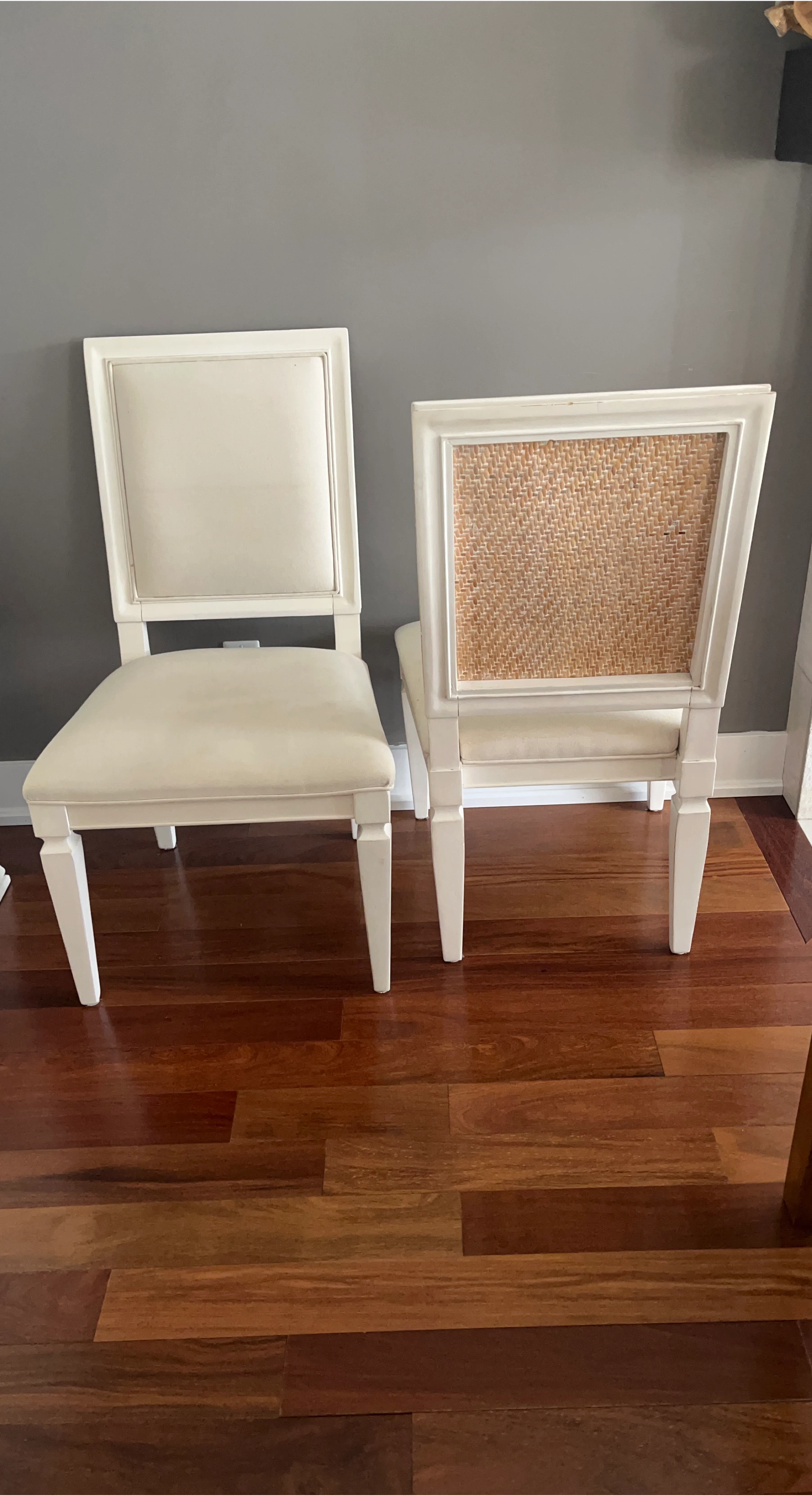 Set of 6 Cream Dining Chairs