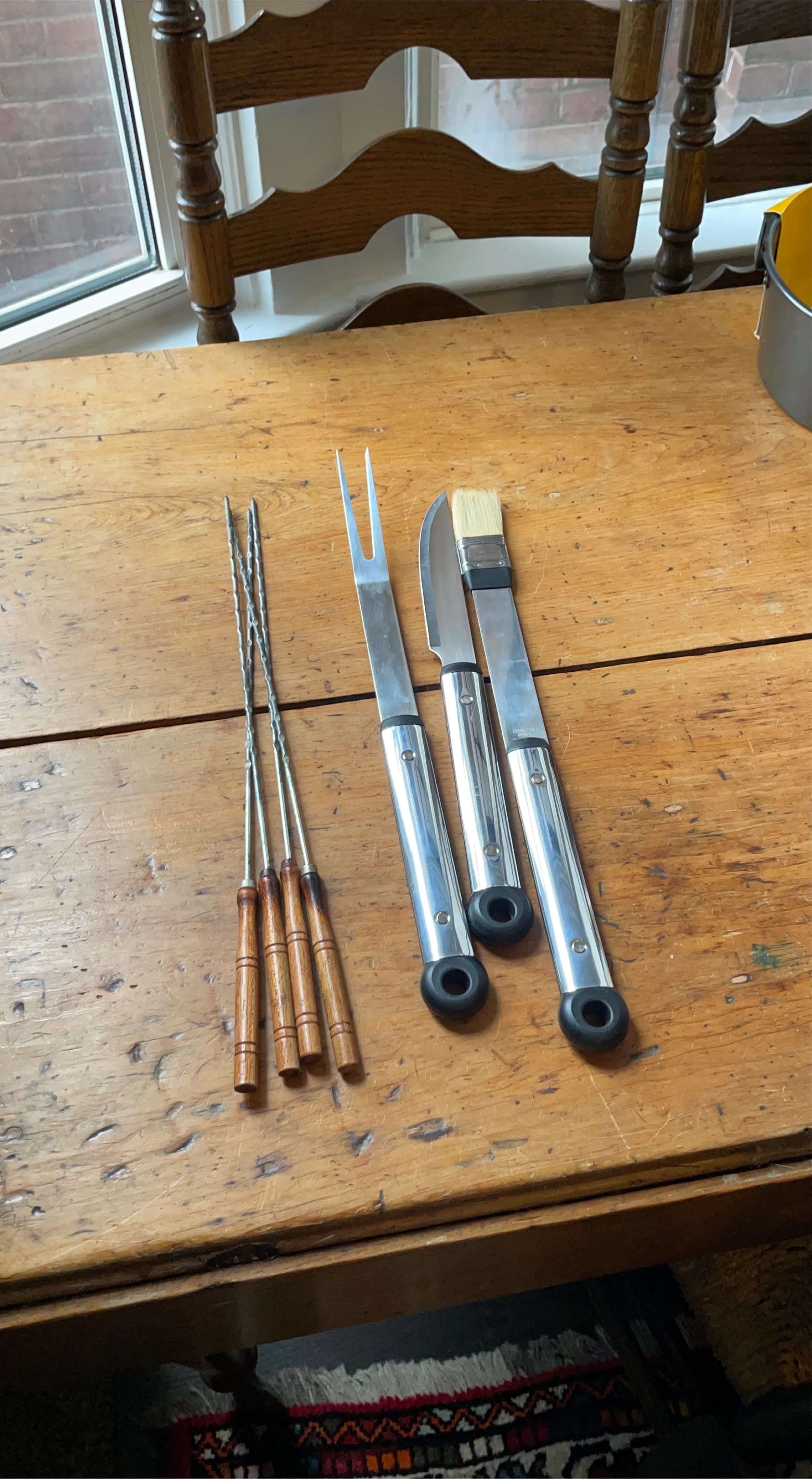 BBQ Tool Set - Fork, Knife, Brush & Skewers image indicator(3)