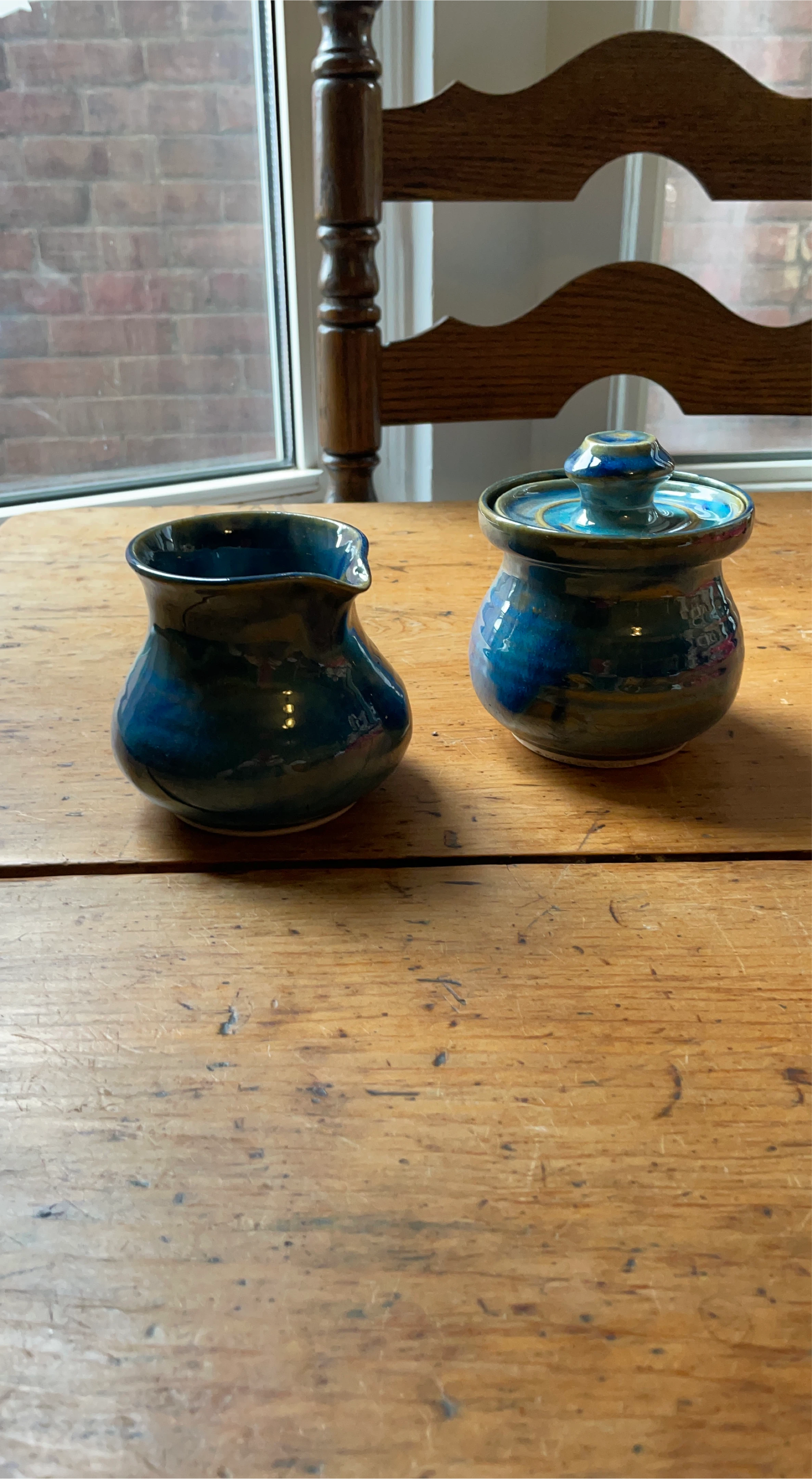 Vintage Muskoka Bay Pottery Creamer and Sugar Bowl Set image indicator(4)