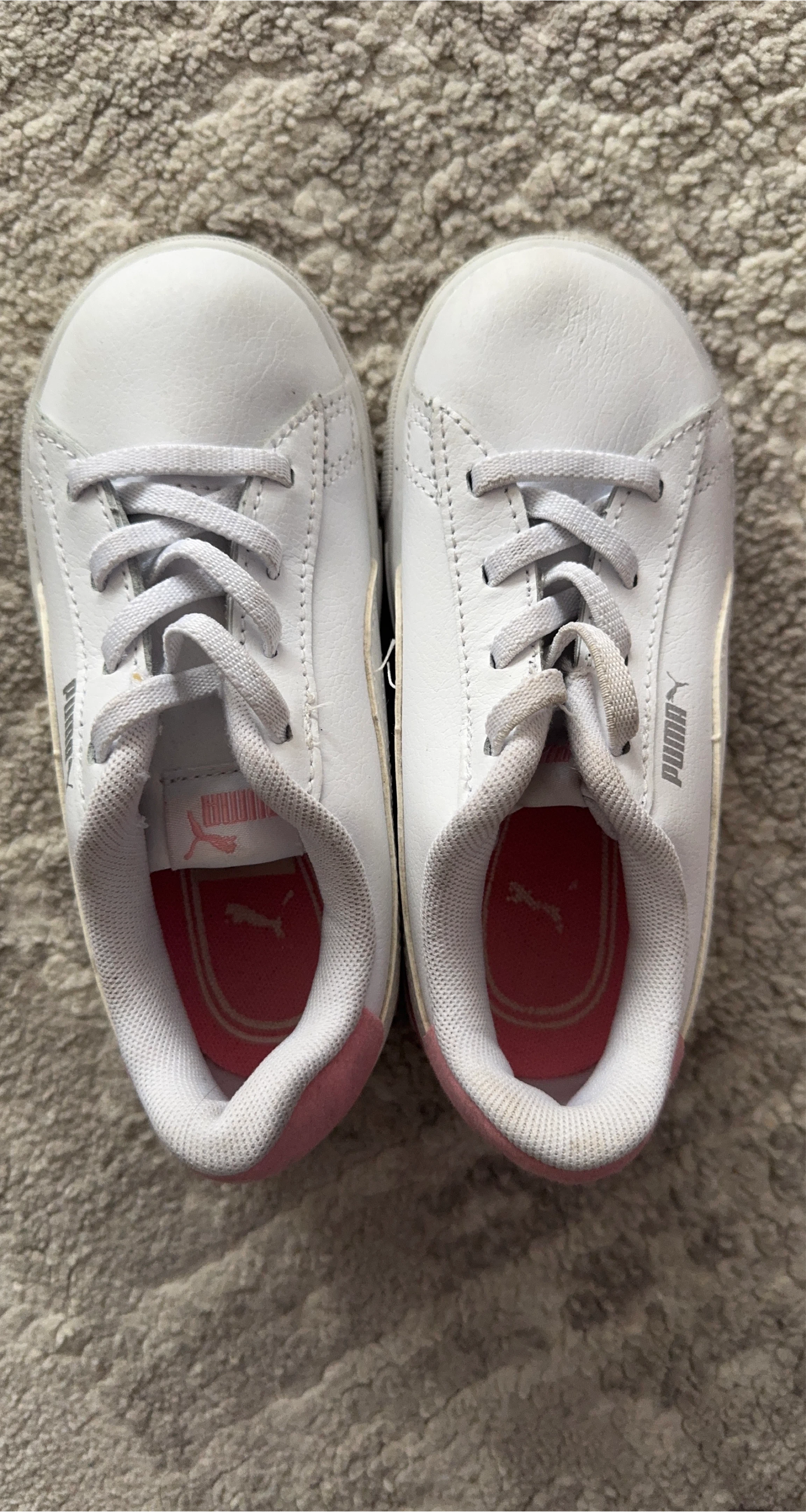 Puma White & Pink Sneakers - Size 10C image indicator(1)