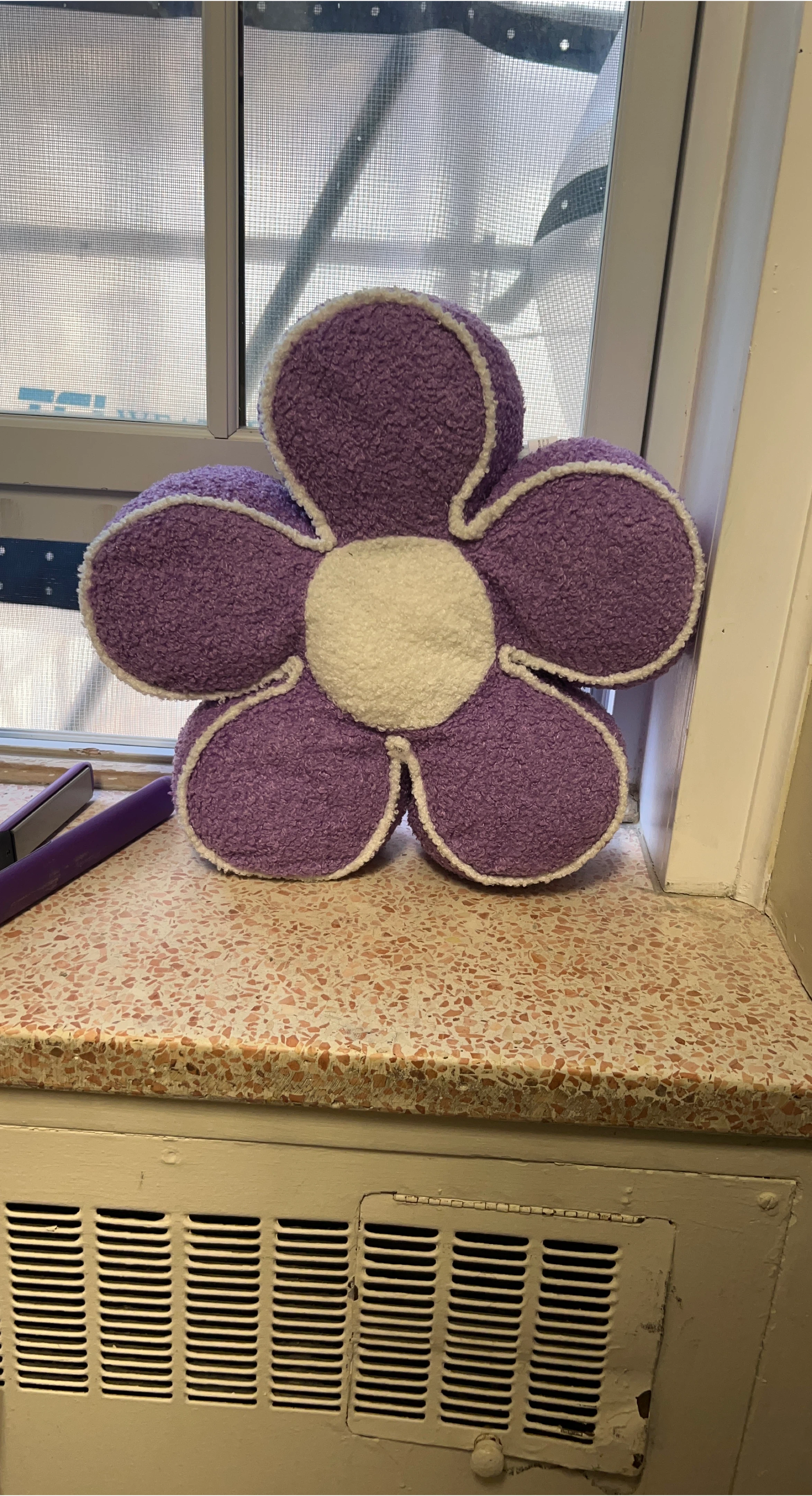 Purple Flower Pillow