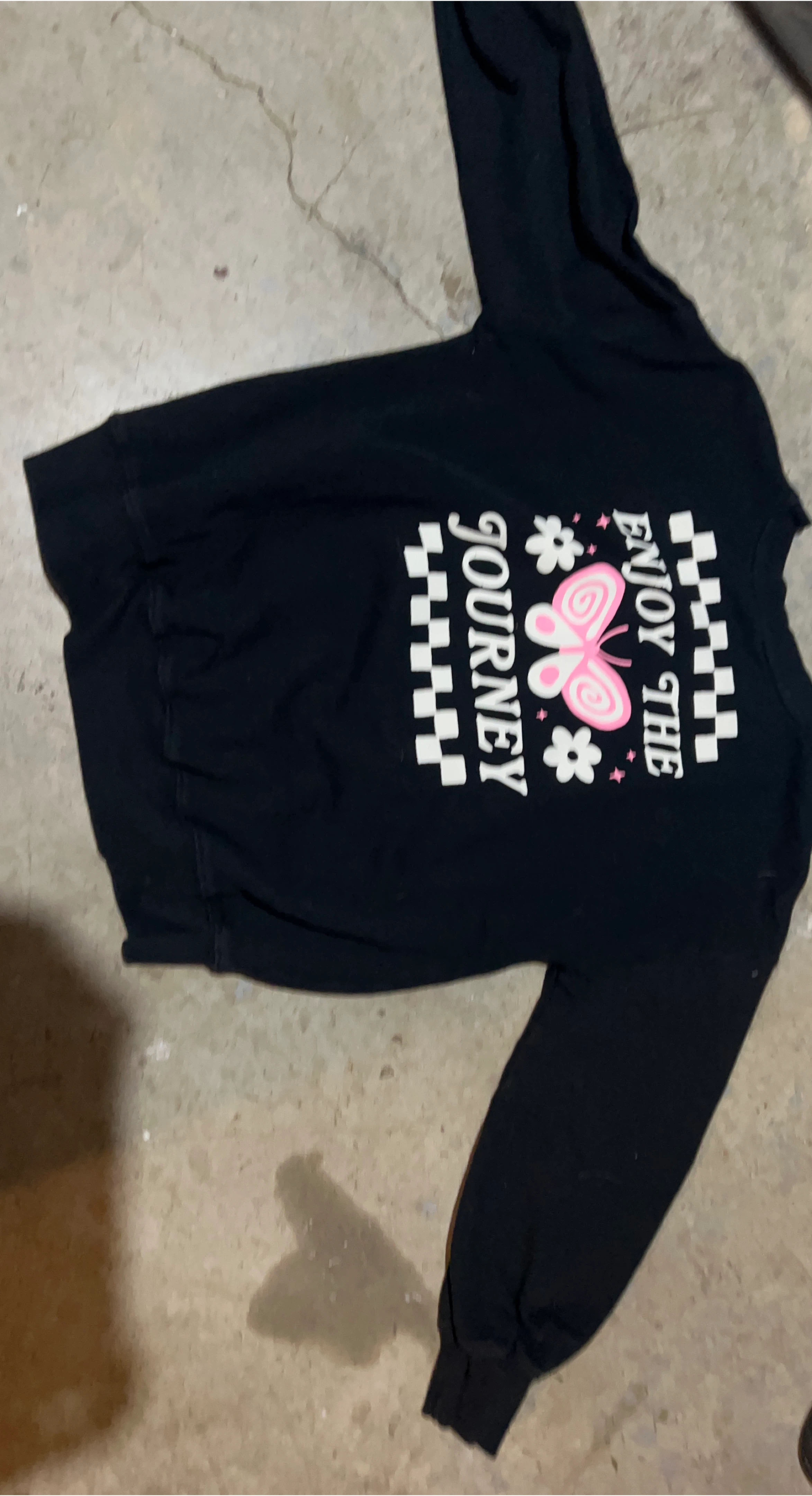 Black Crewneck Sweatshirt - Enjoy the Journey