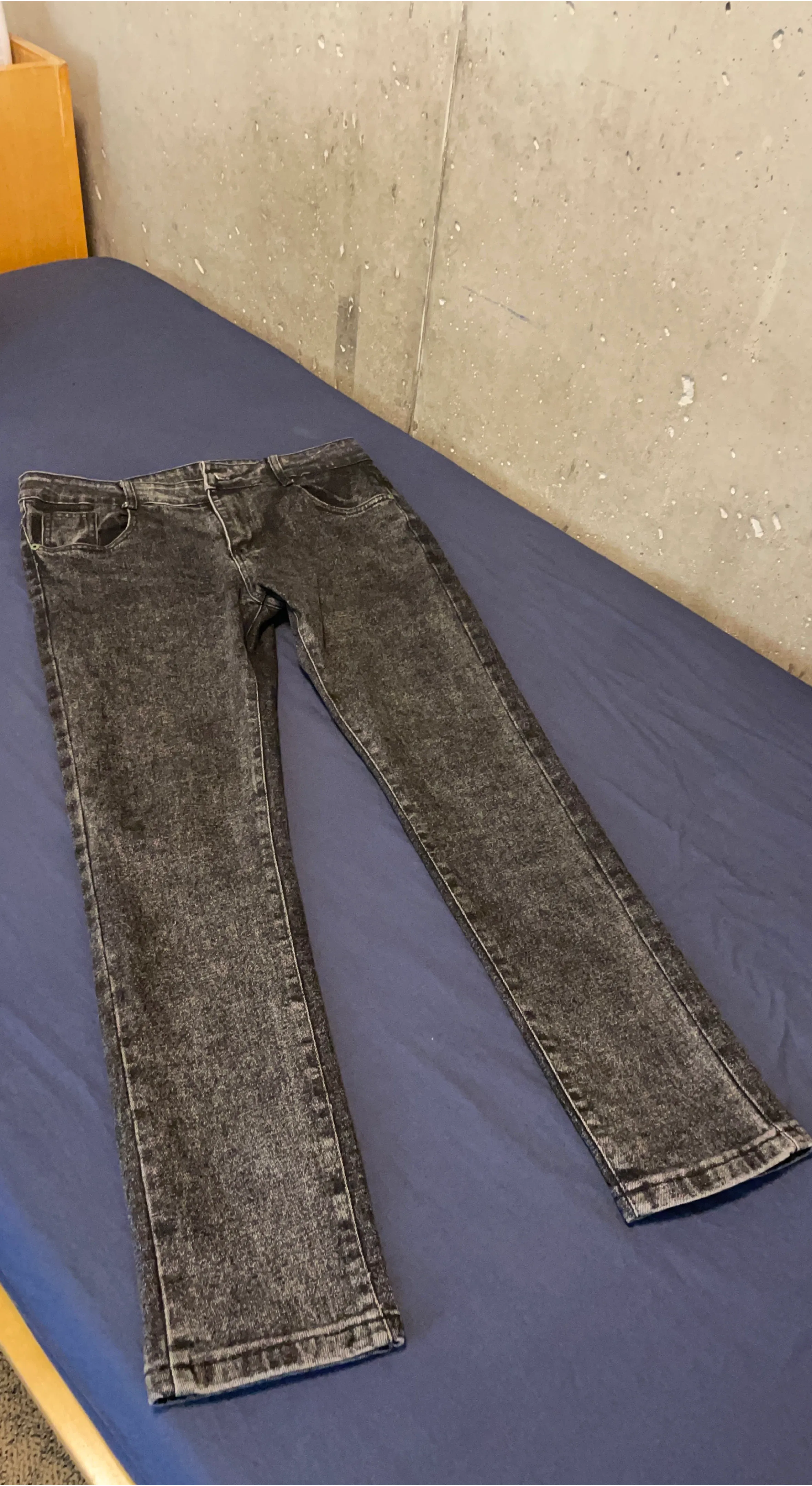Black Acid Wash Jeans