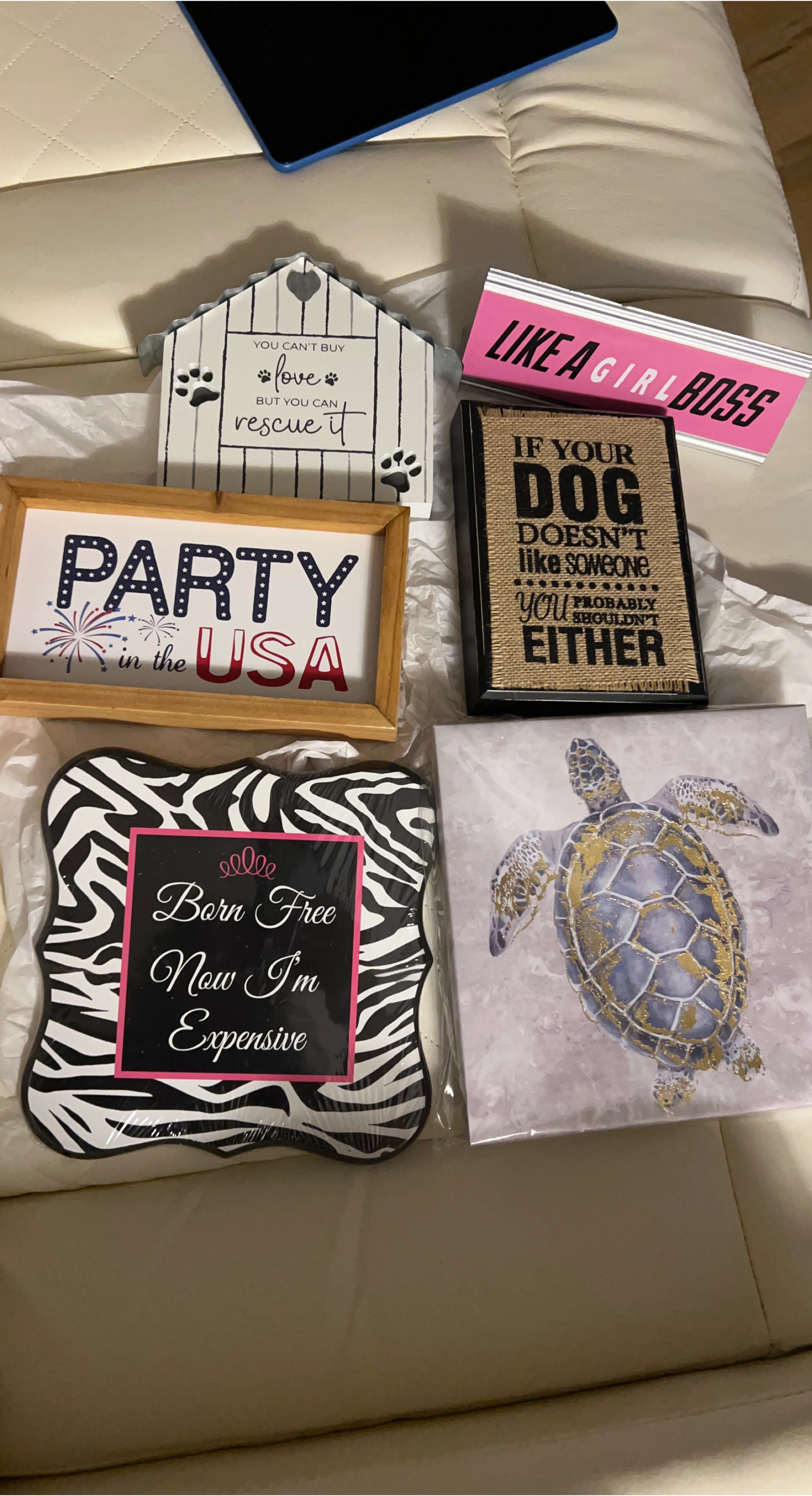 Home Decor Signs - Dog, Party, Turtle
