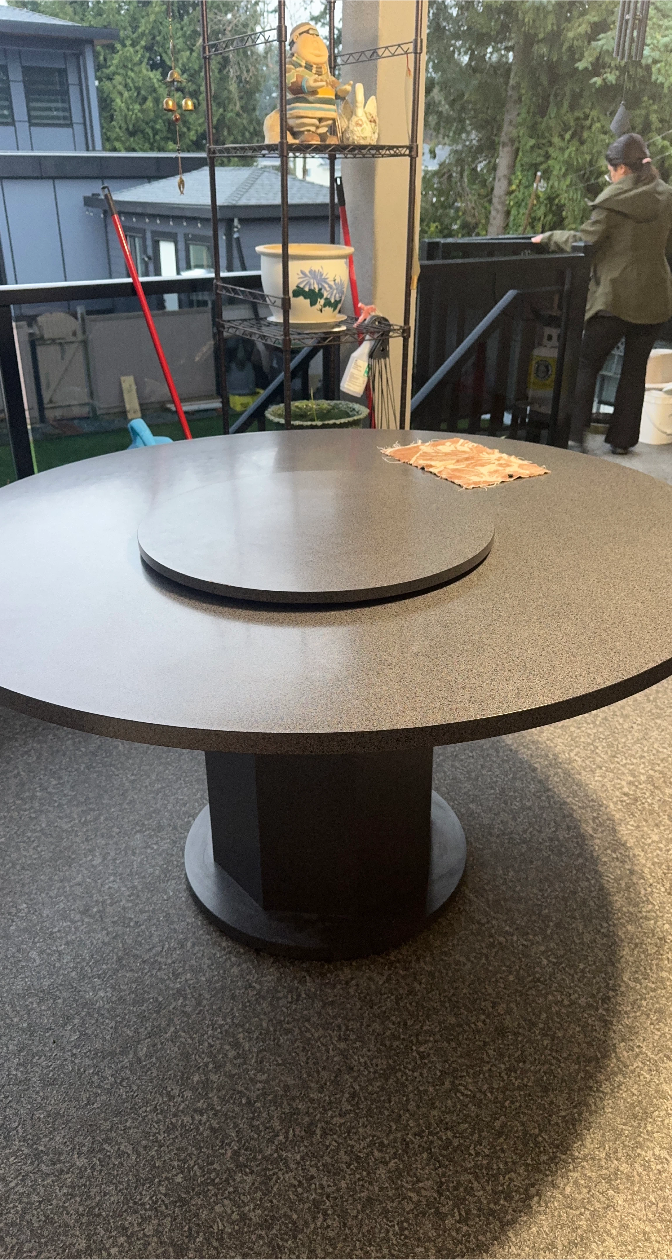 Round Dining Table - Dark Grey