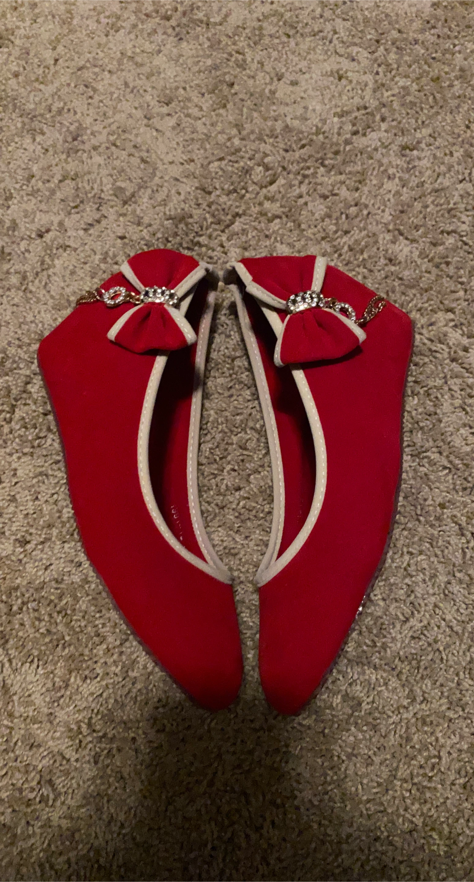 Red Dress Shoes with Bow Detail