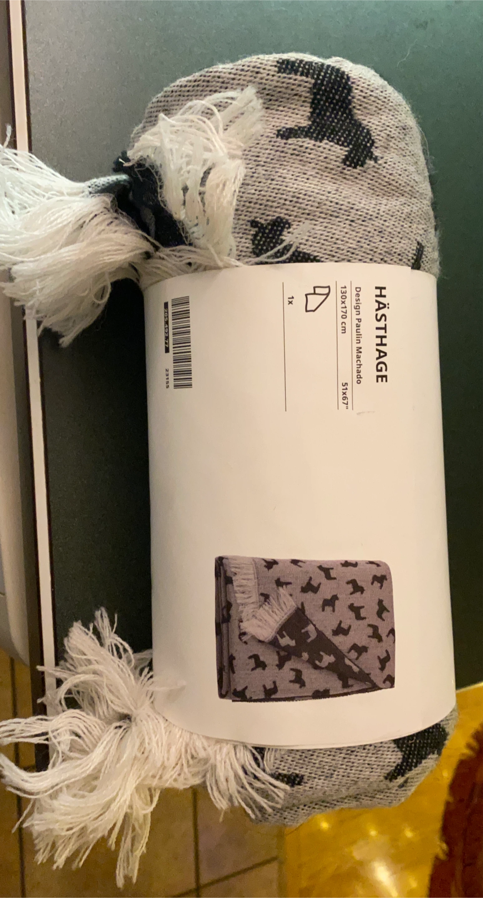 IKEA HästHage Throw Blanket - 130x170 cm
