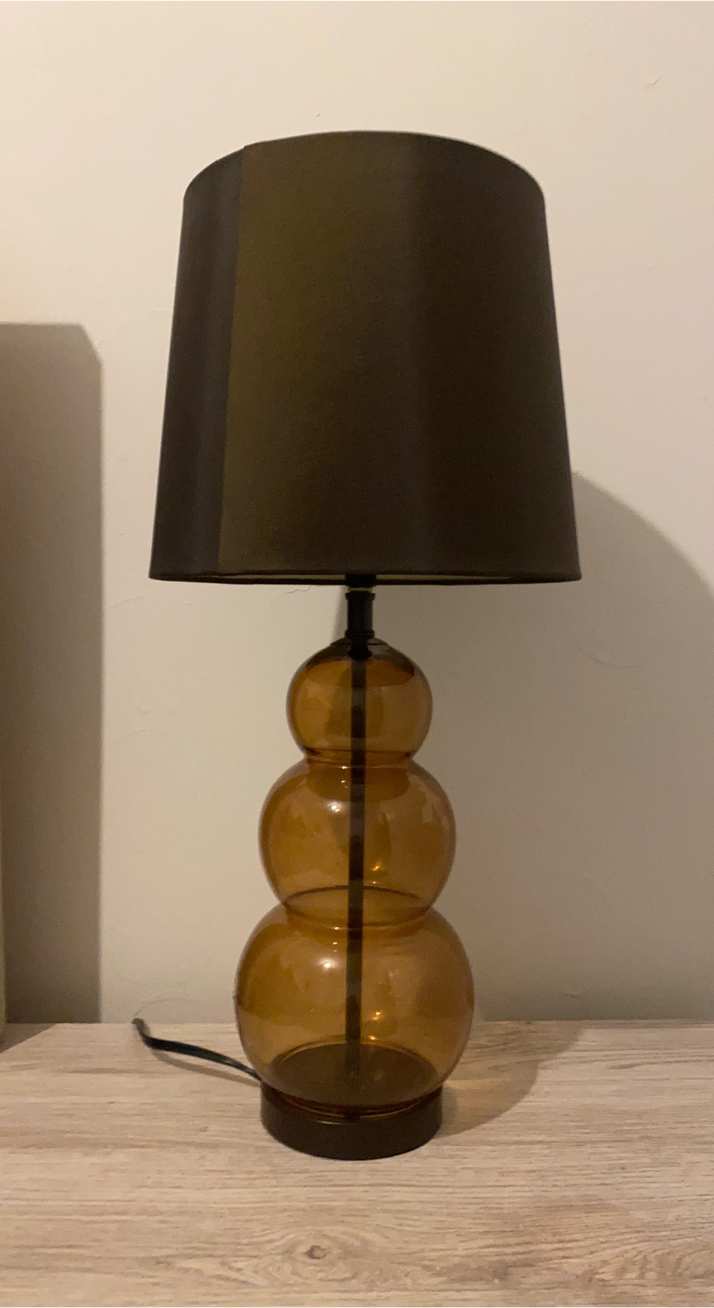 Brown Glass Table Lamp