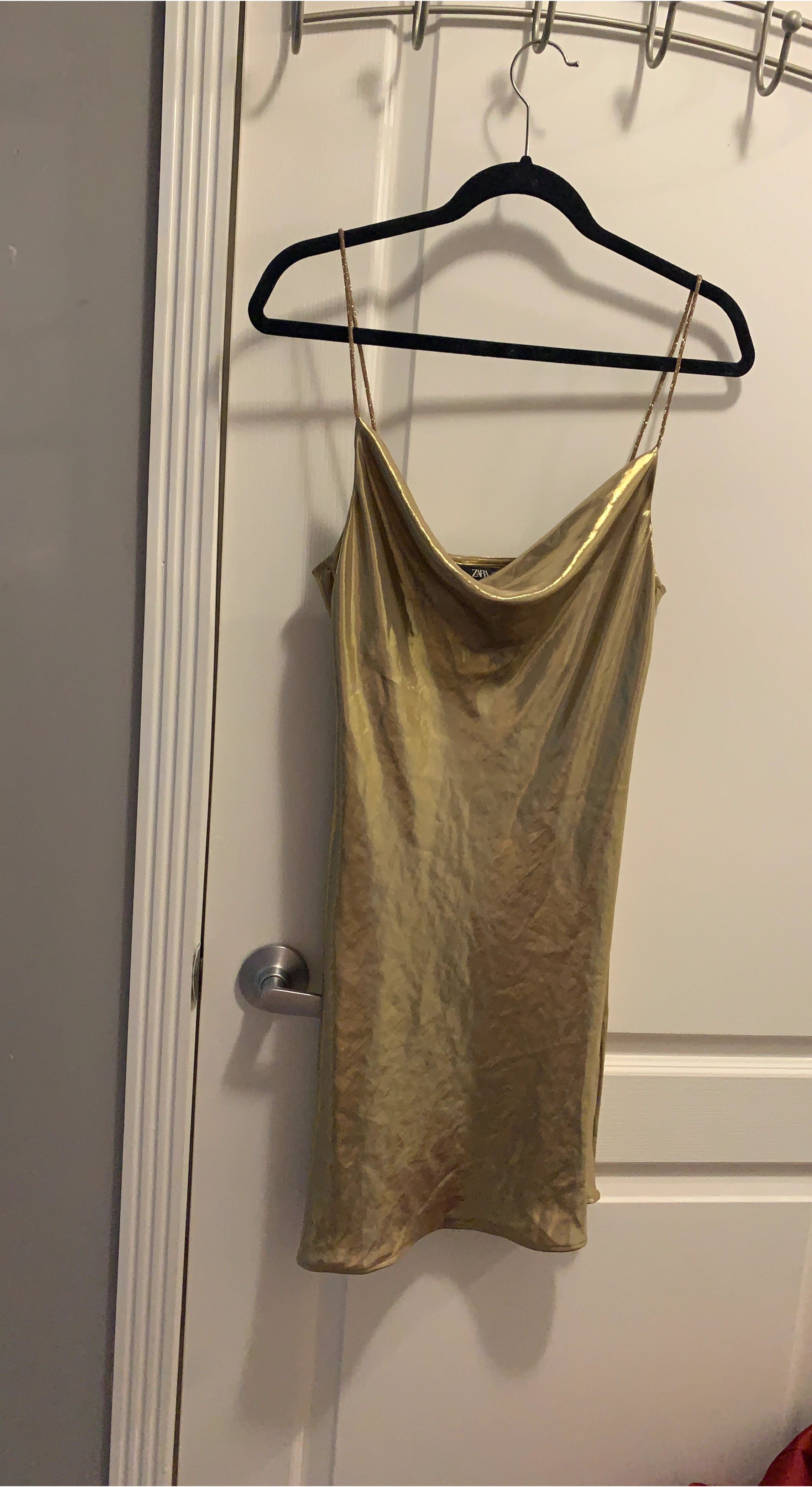 Zara Gold Mini Dress